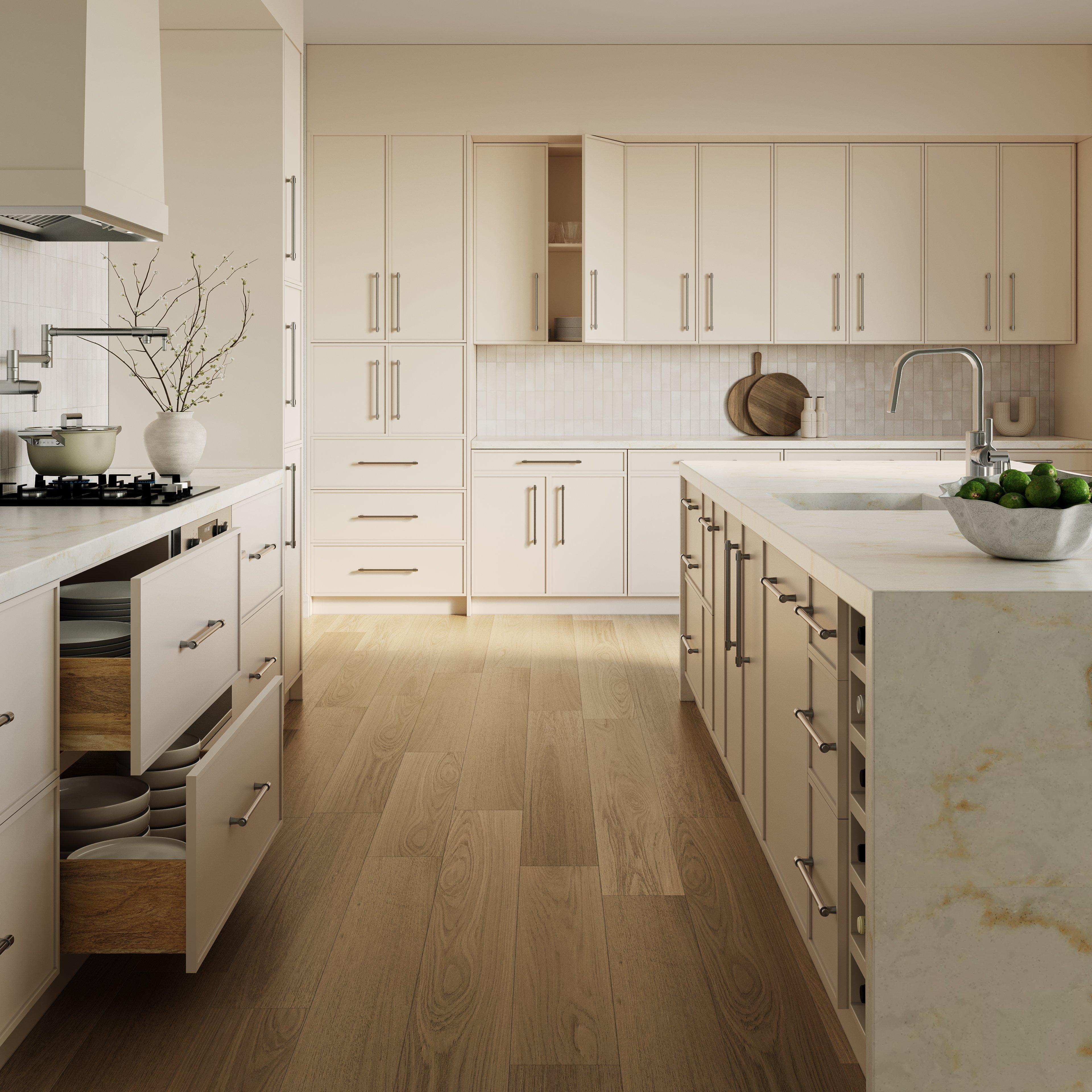 Linden Painted Washed Linen Cabinet Door Sample