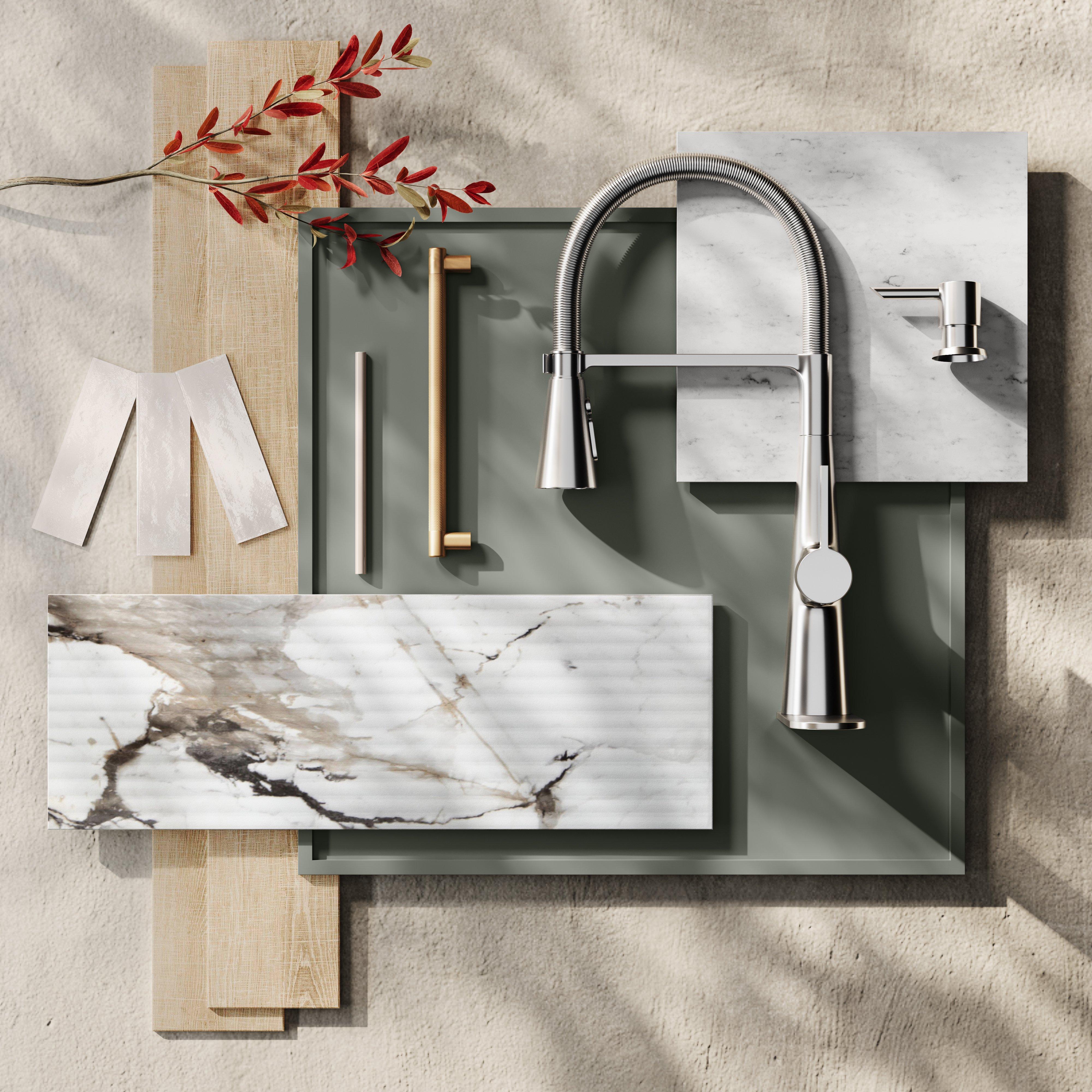 Linden Painted Moss Green Cabinet Door Sample