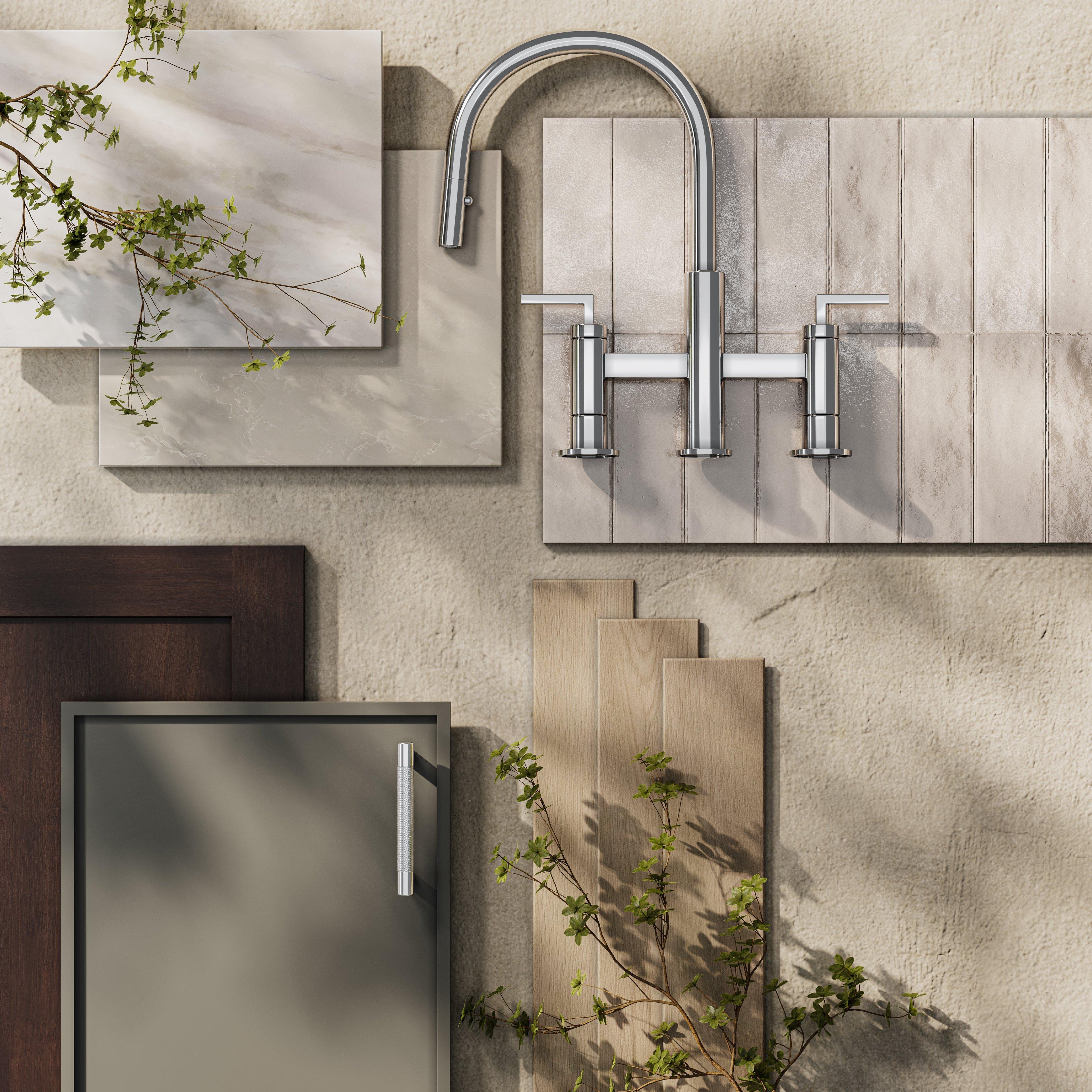 Asher Bridge Chrome Kitchen Faucet