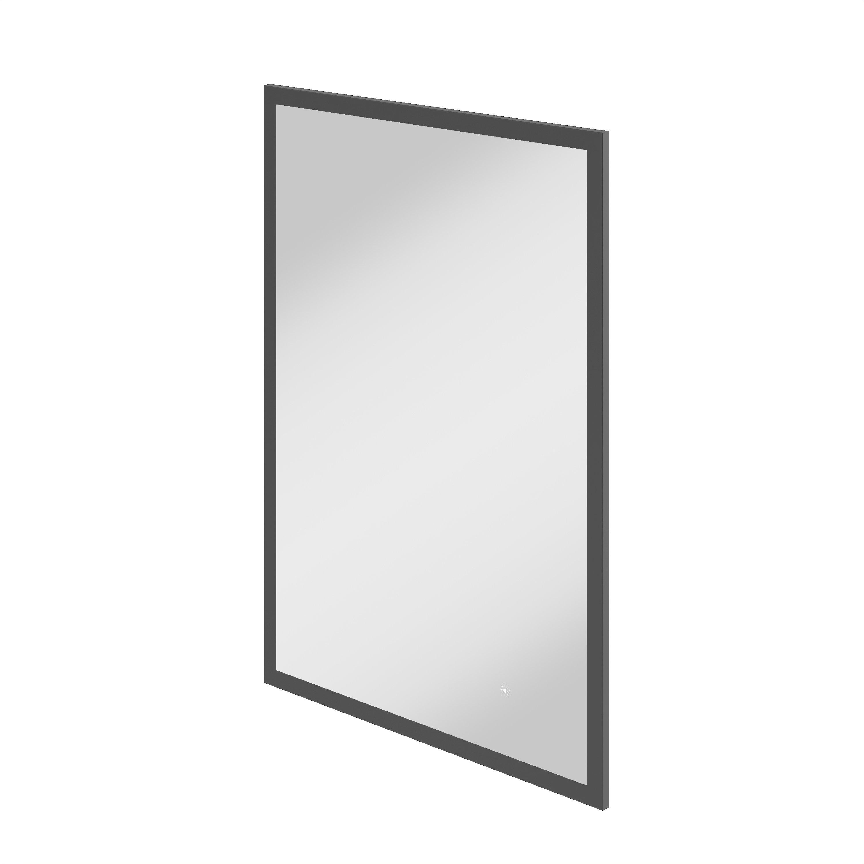Chattam 24 in. Matte Black Backlit Mirror