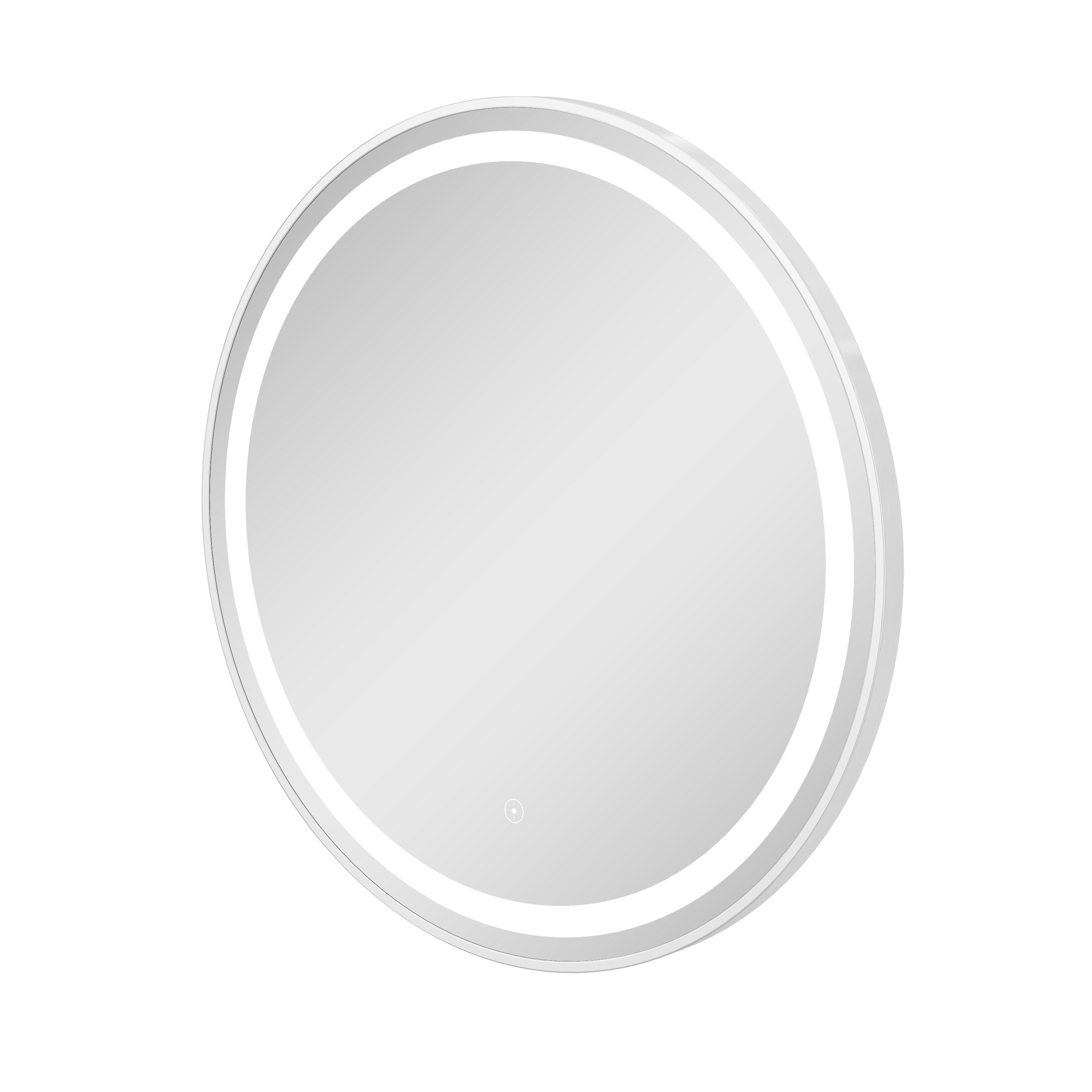 Luna 27.5 in. Brushed Nickel LED Mirror