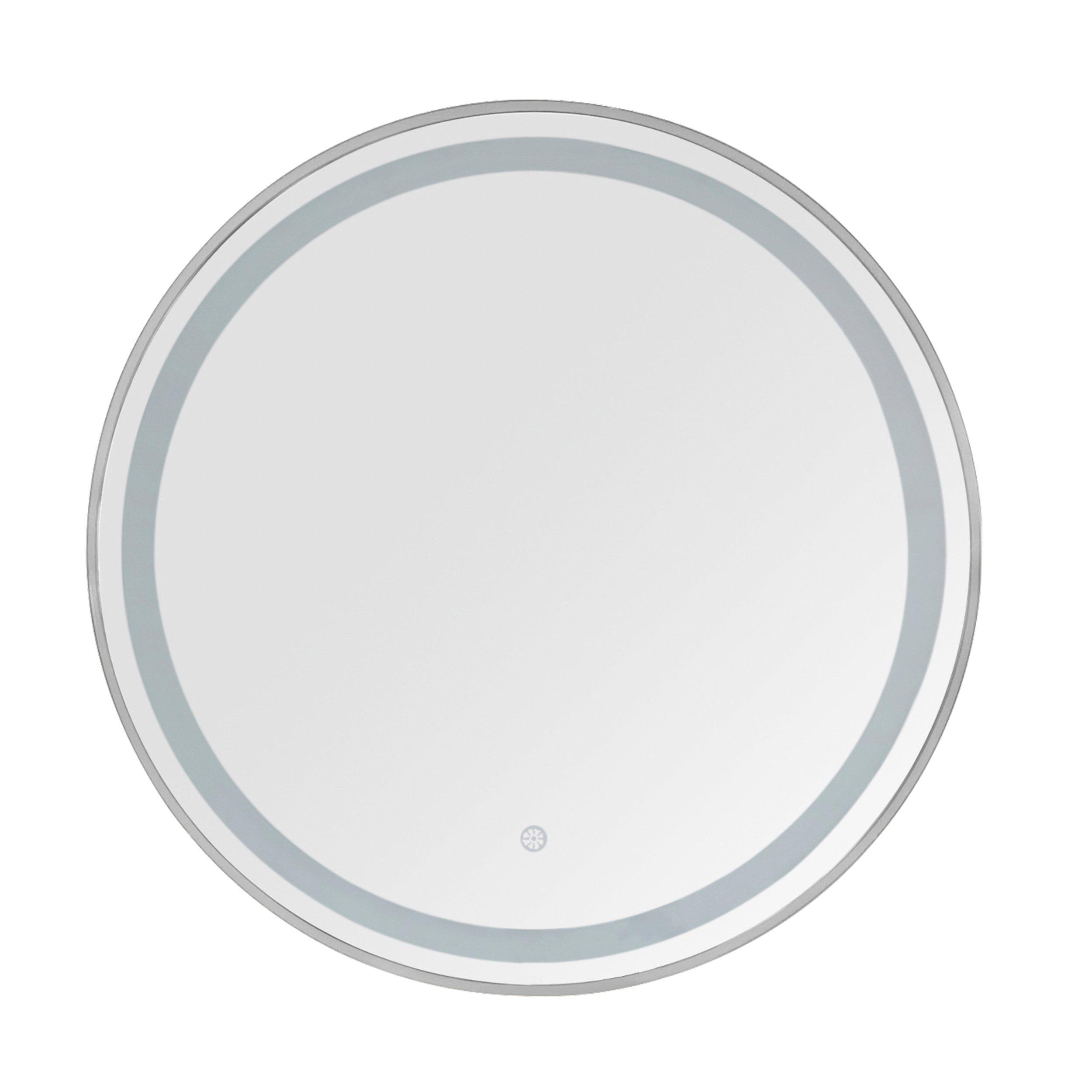 Luna 27.5 in. Brushed Nickel LED Mirror