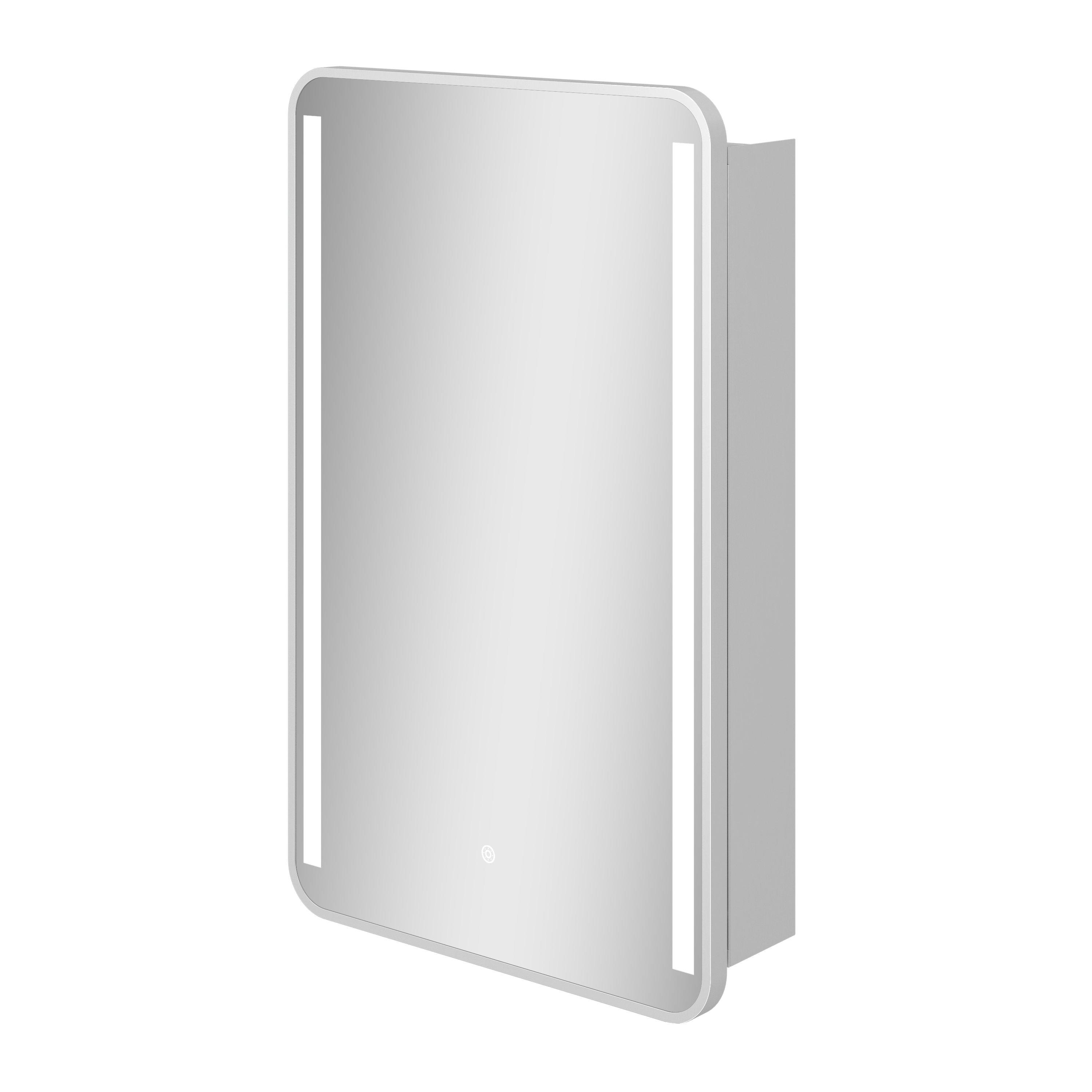 Rhone 21 in. Brushed Nickel Mirror Mecidine Cabinet