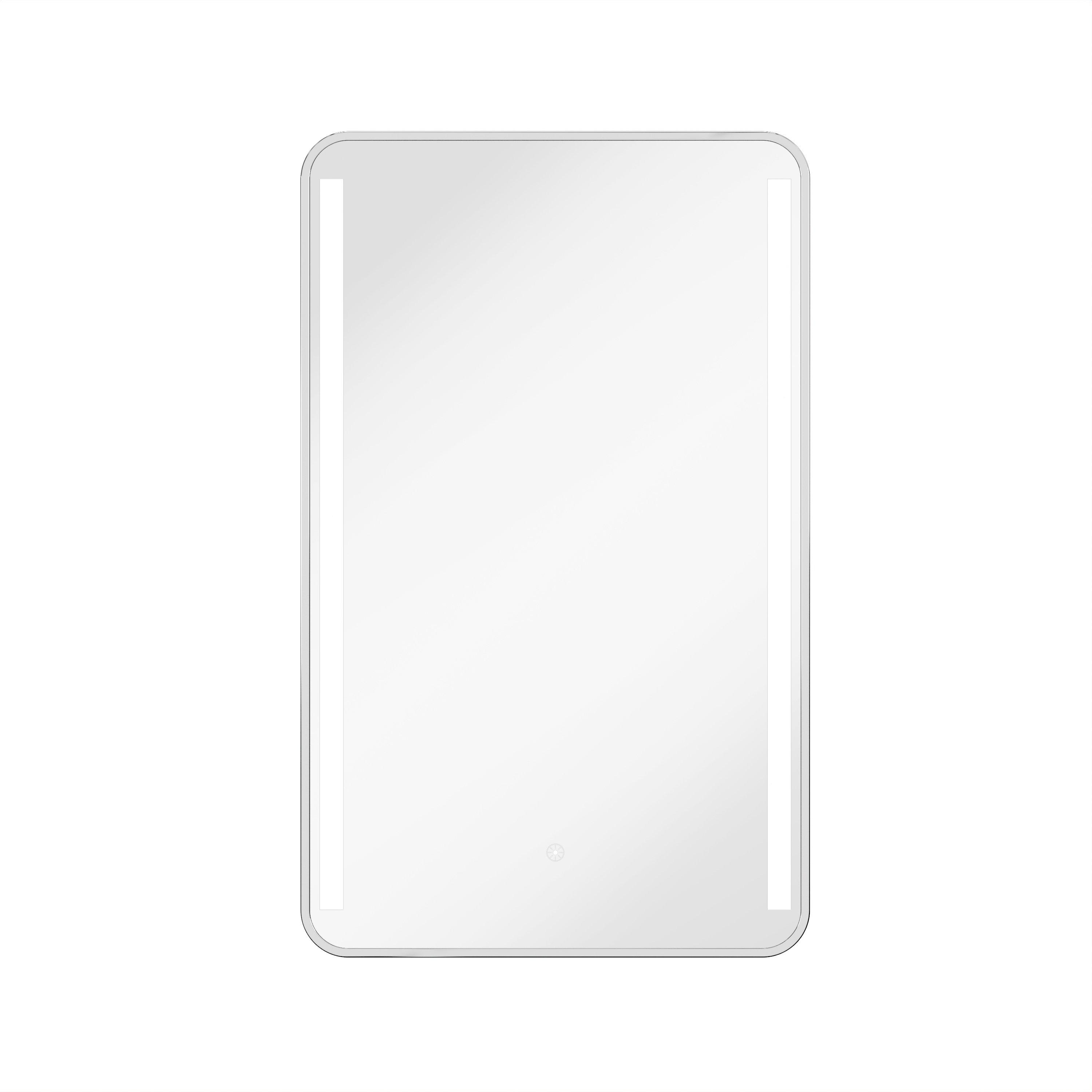 Rhone 21 in. Brushed Nickel Mirror Mecidine Cabinet