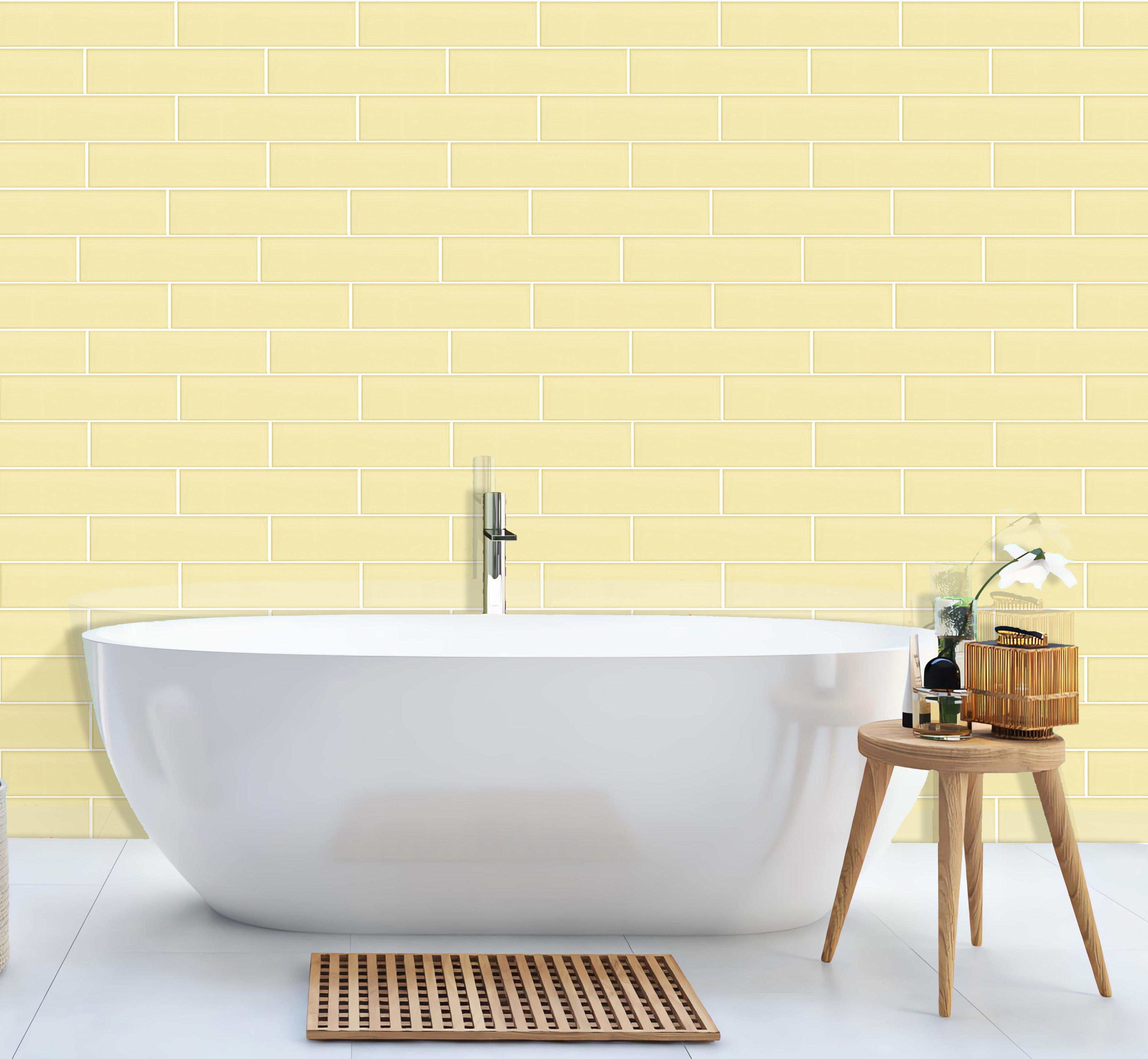 Pure Buttercup Glass Tile