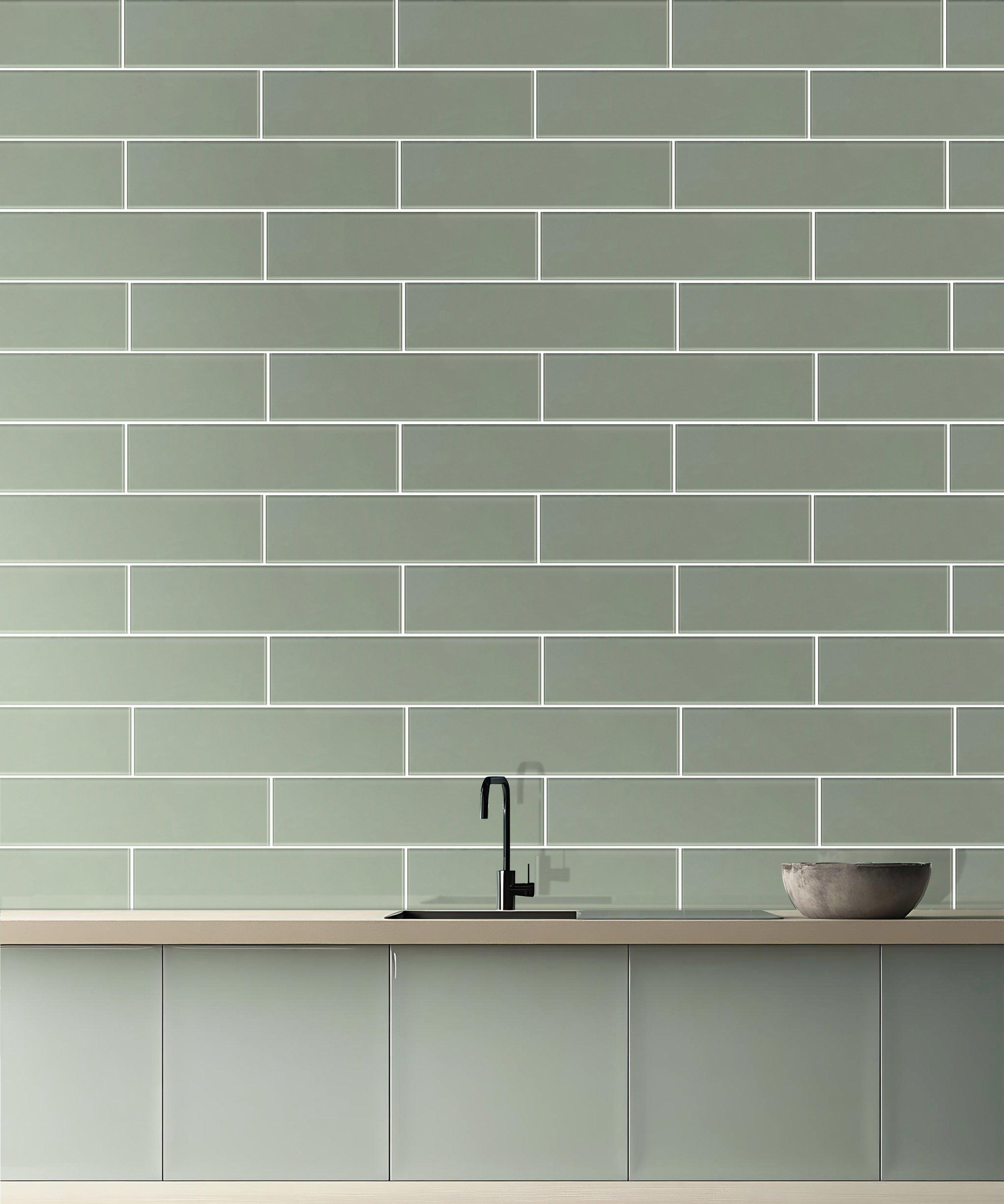 Pure Sage Glass Tile
