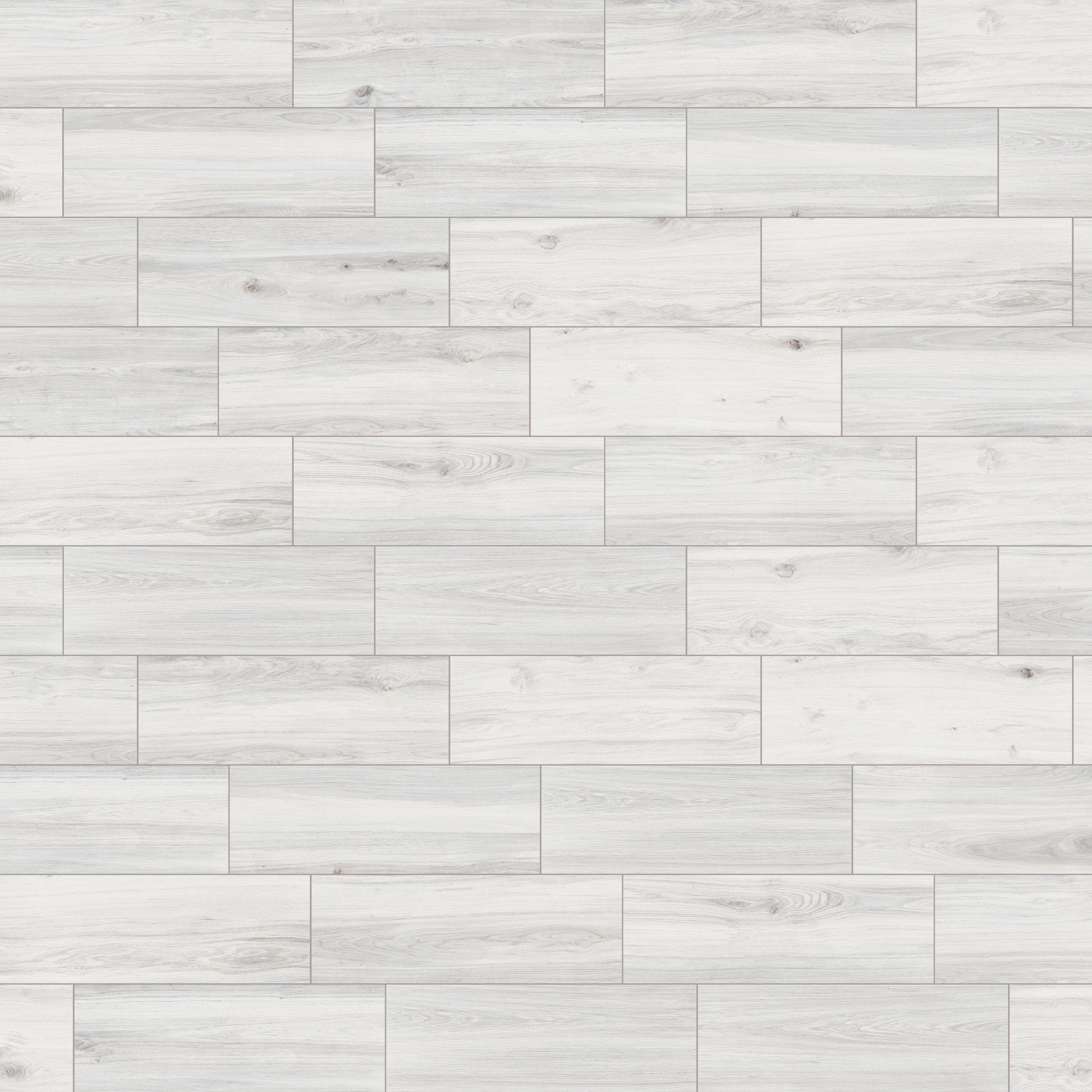 Woodville Blanco Wood Plank Matte Ceramic Tile
