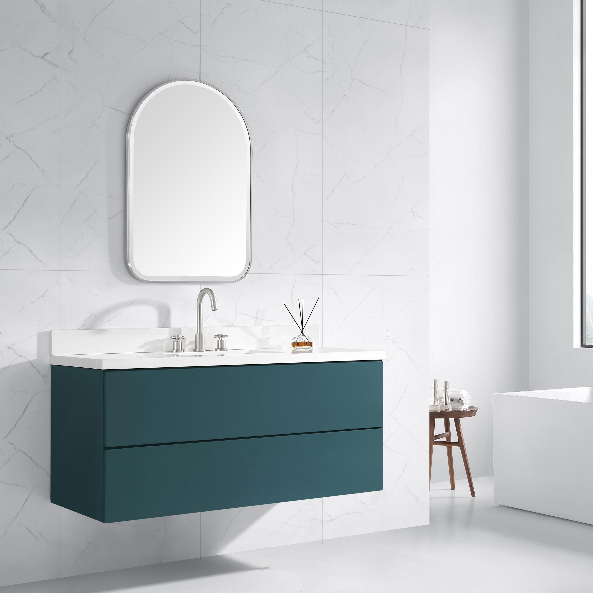 Ezra 24 in. Brushed Nickel Mirror