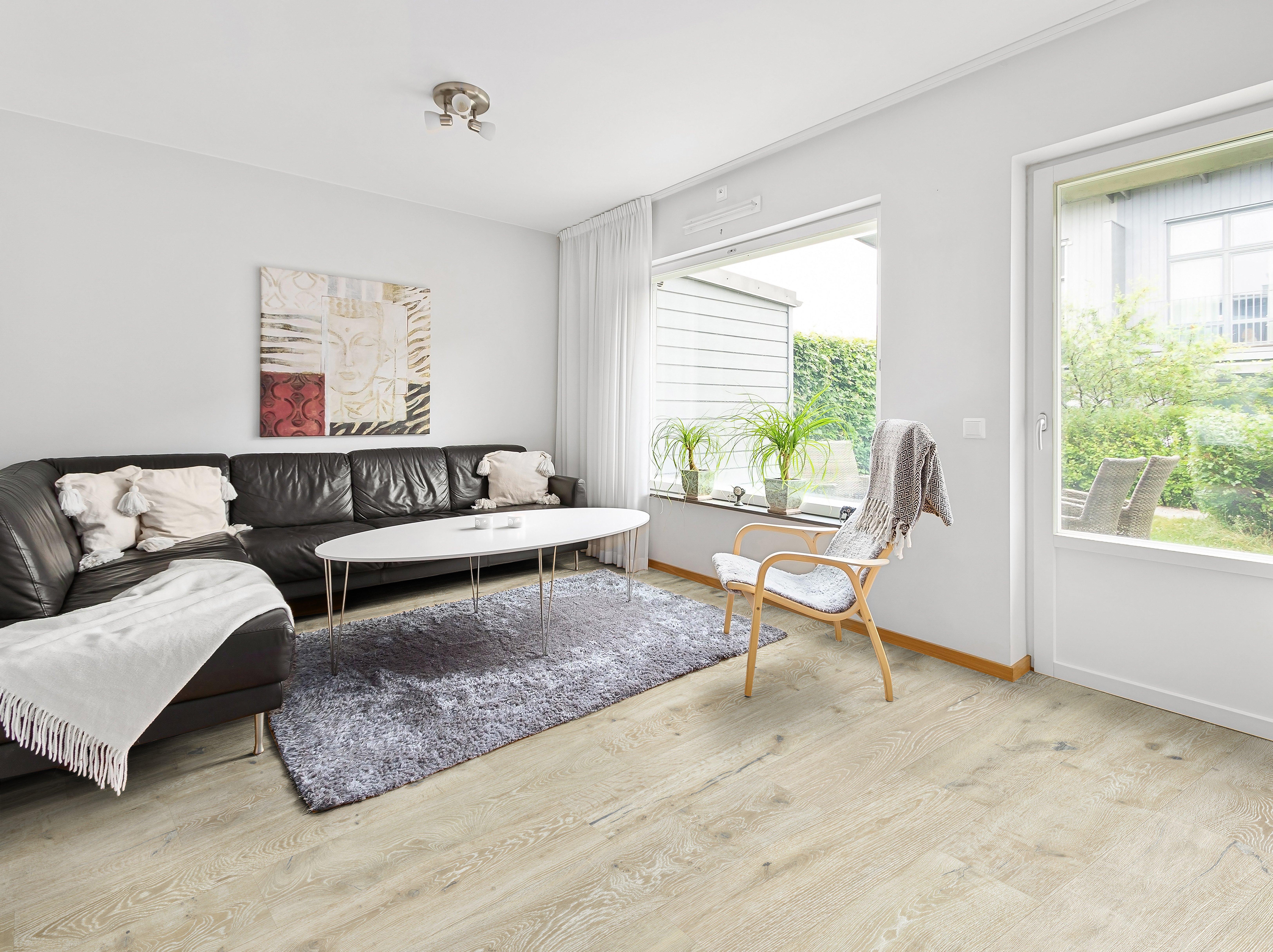 European White Oak Reactive II Wire Brushed Engineered Hardwood