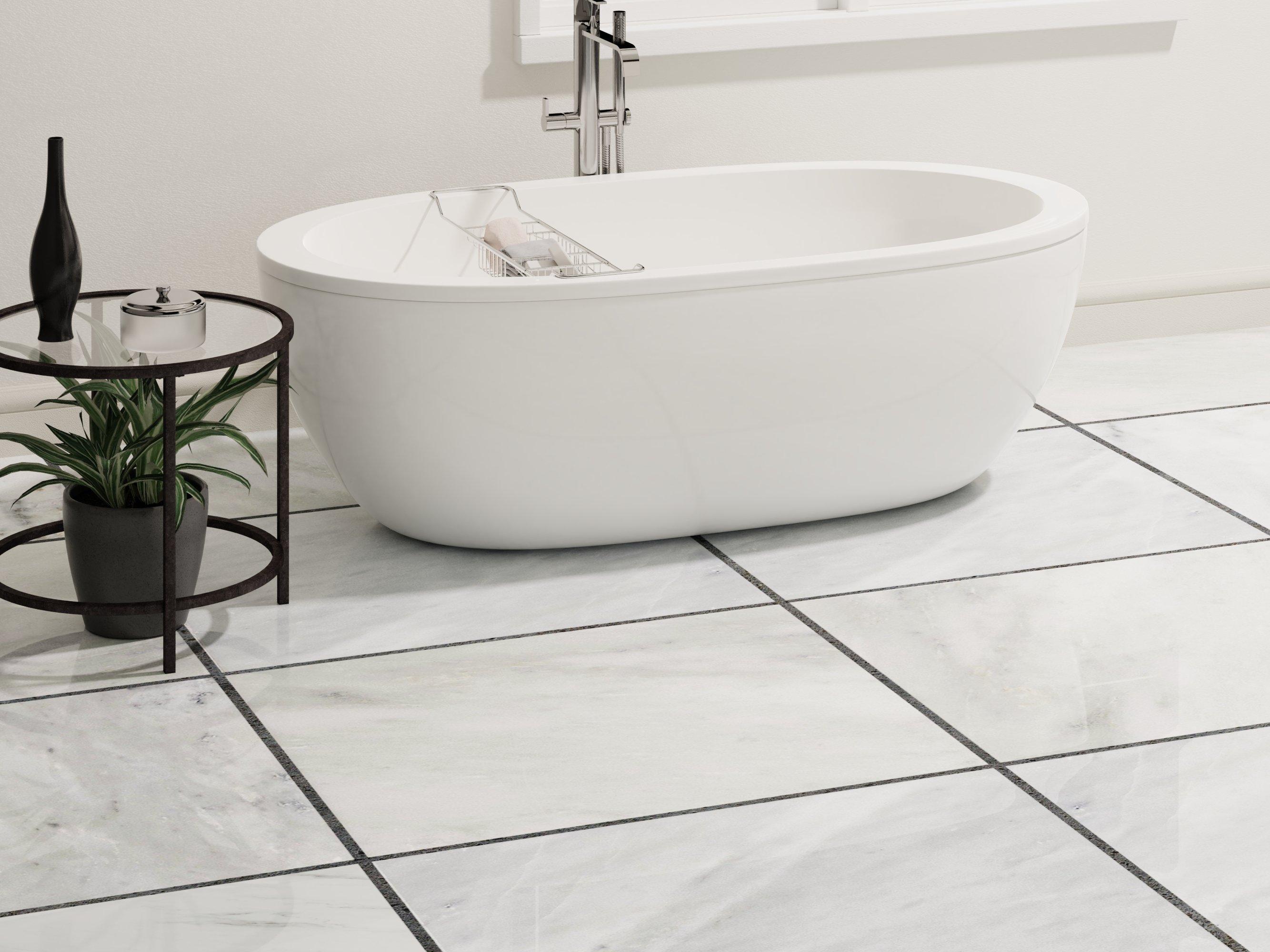 Montevino White Polished Porcelain Tile