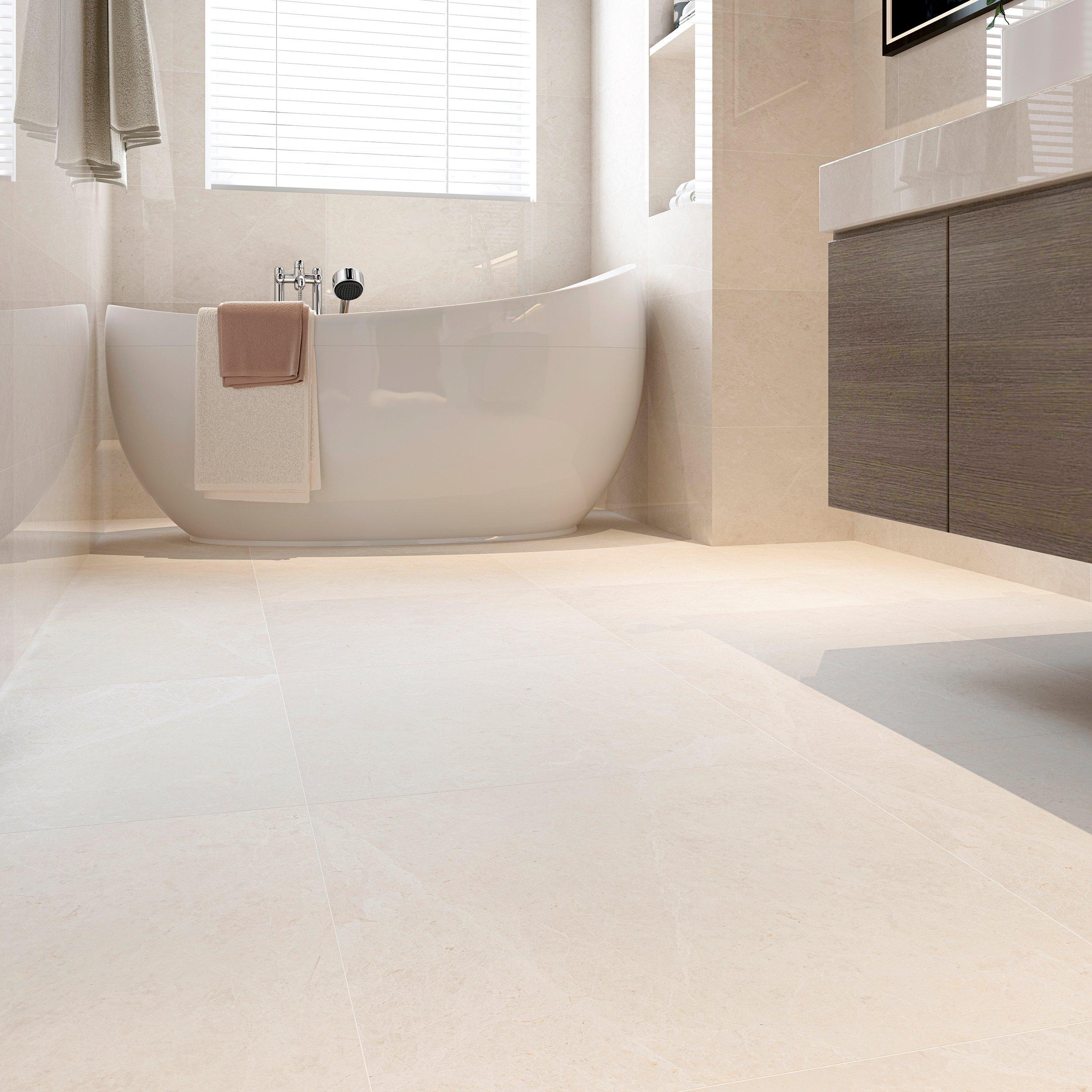 Vanilla Brushed Marble Tile