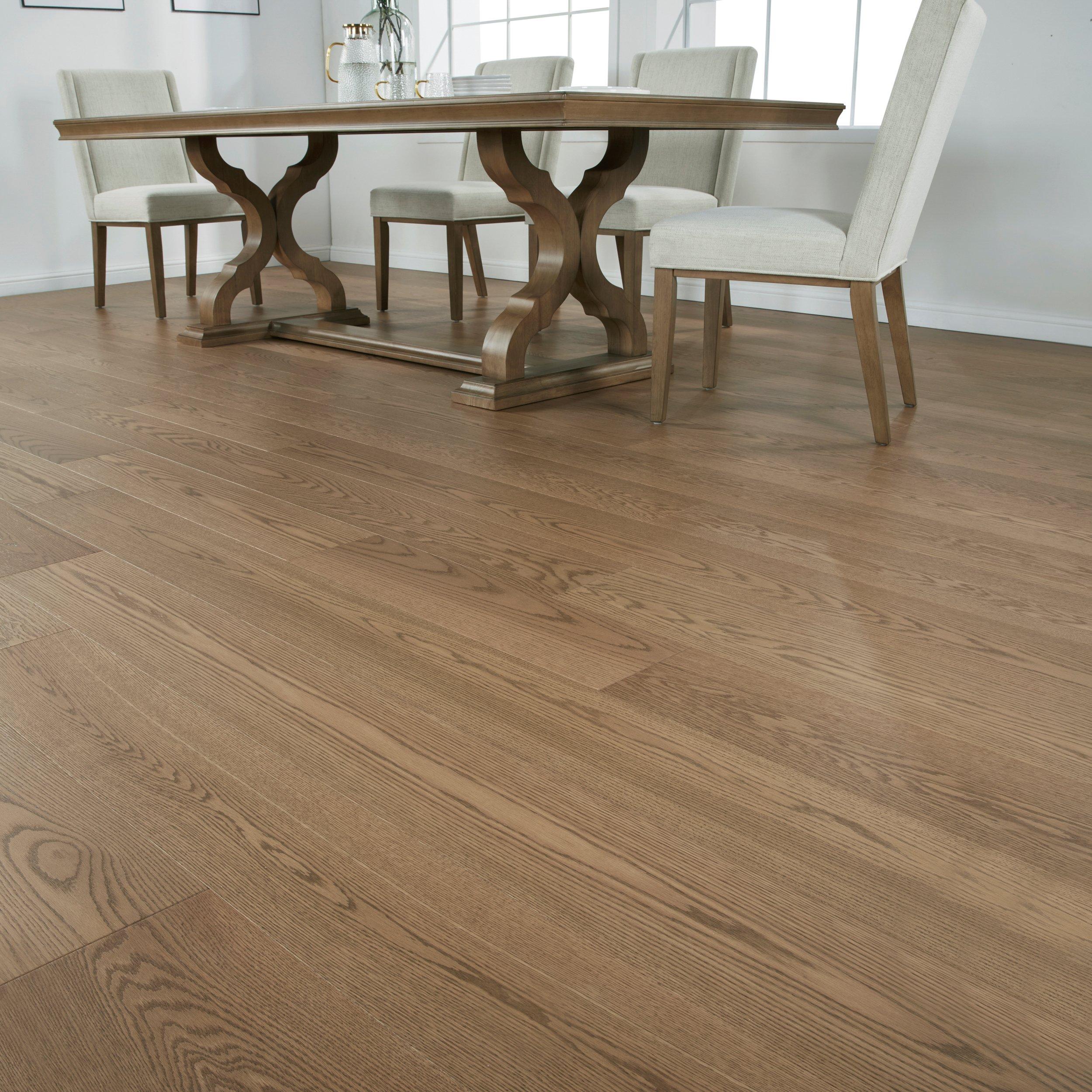 Ellicot Red Oak Wire Brushed Engineered Hardwood