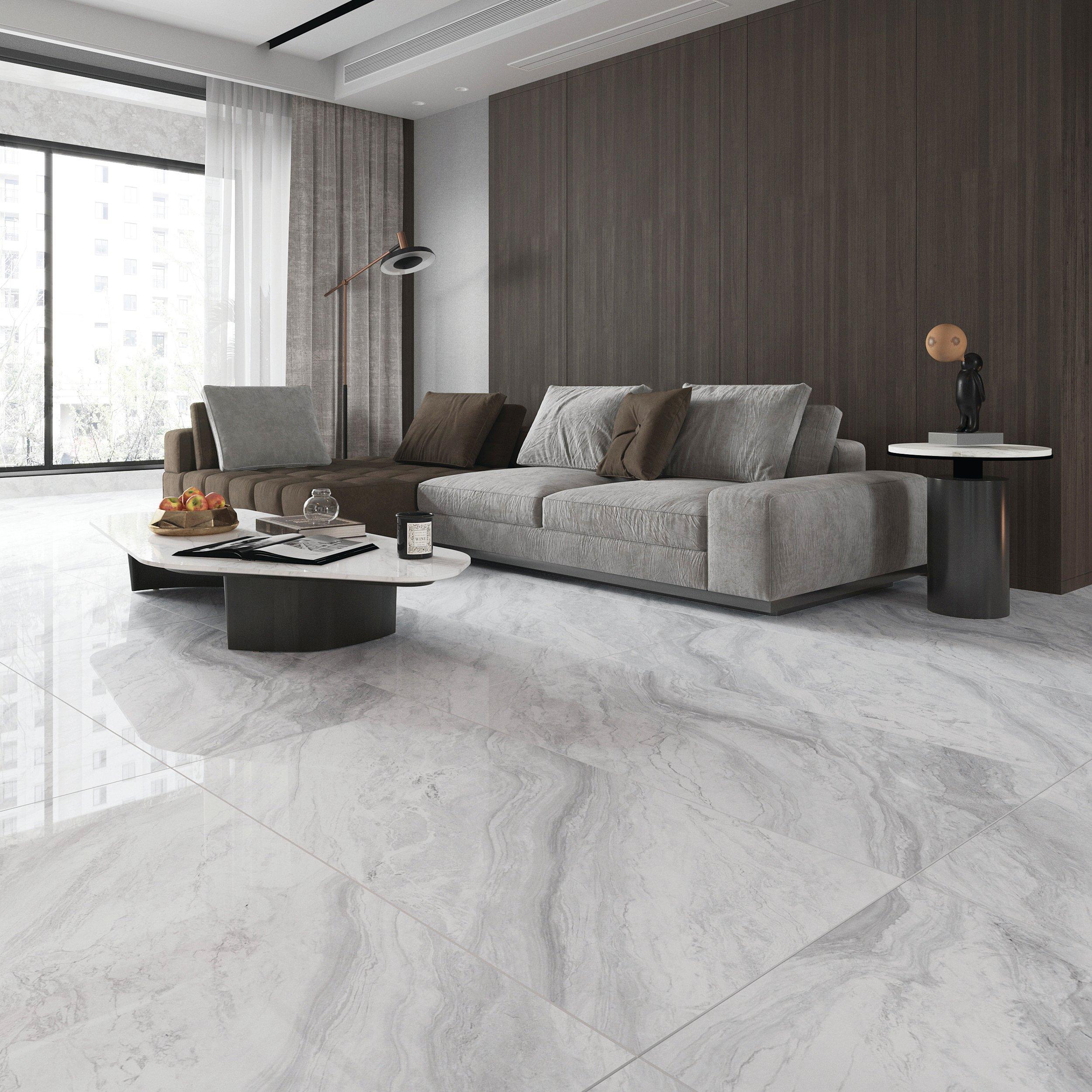 Harmony White Polished Porcelain Tile