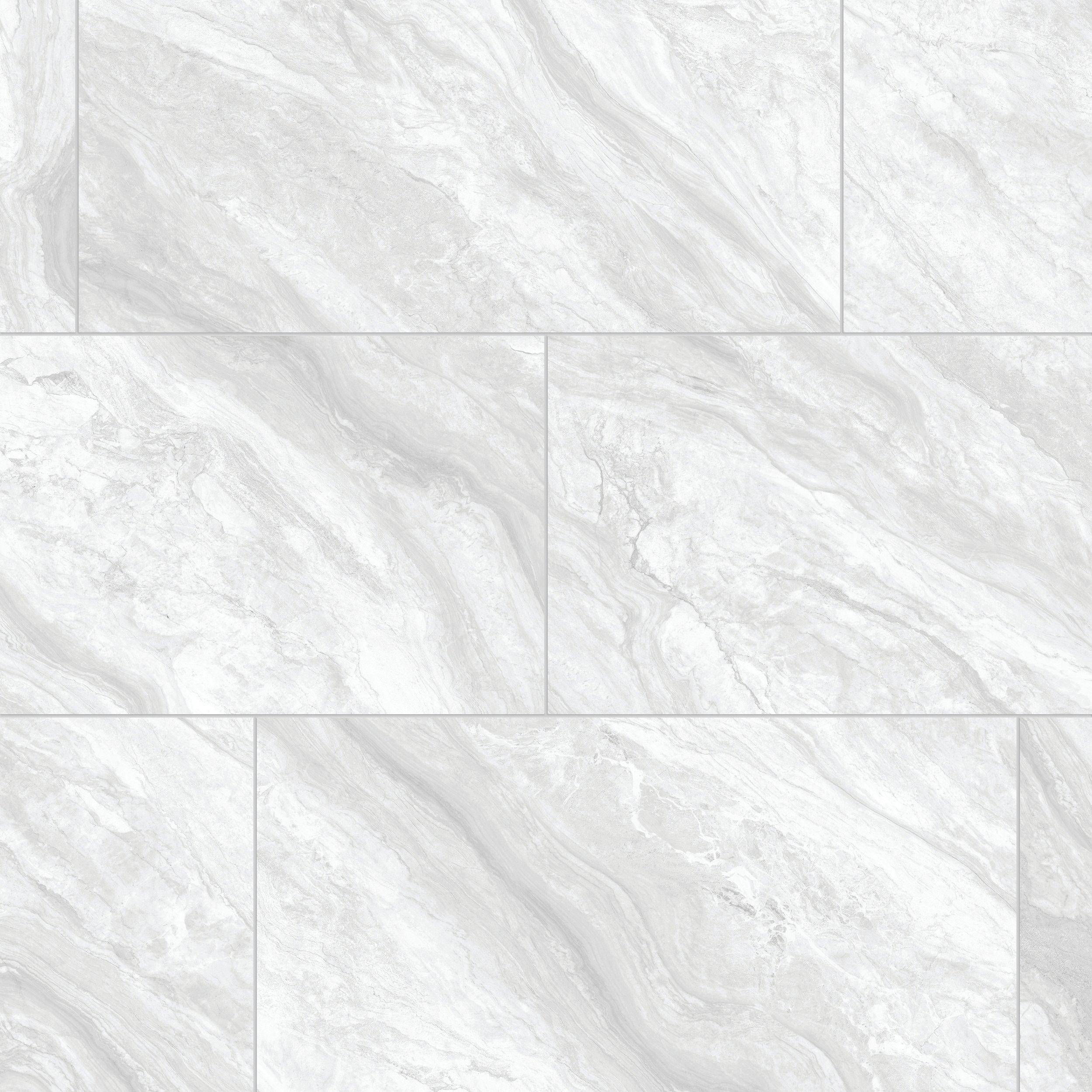 Harmony White Polished Porcelain Tile