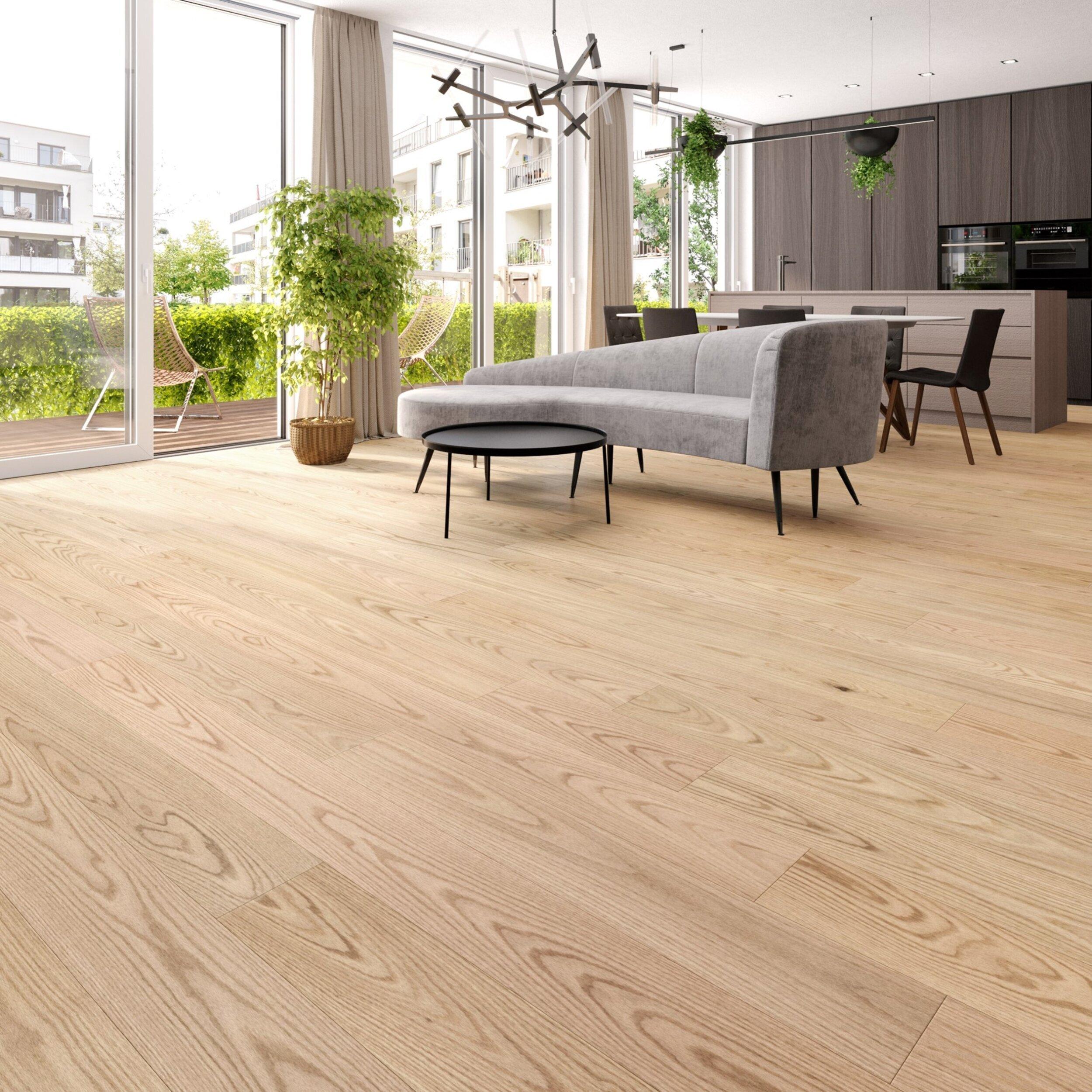 Frederick Red Oak Wire Brushed Engineered Hardwood