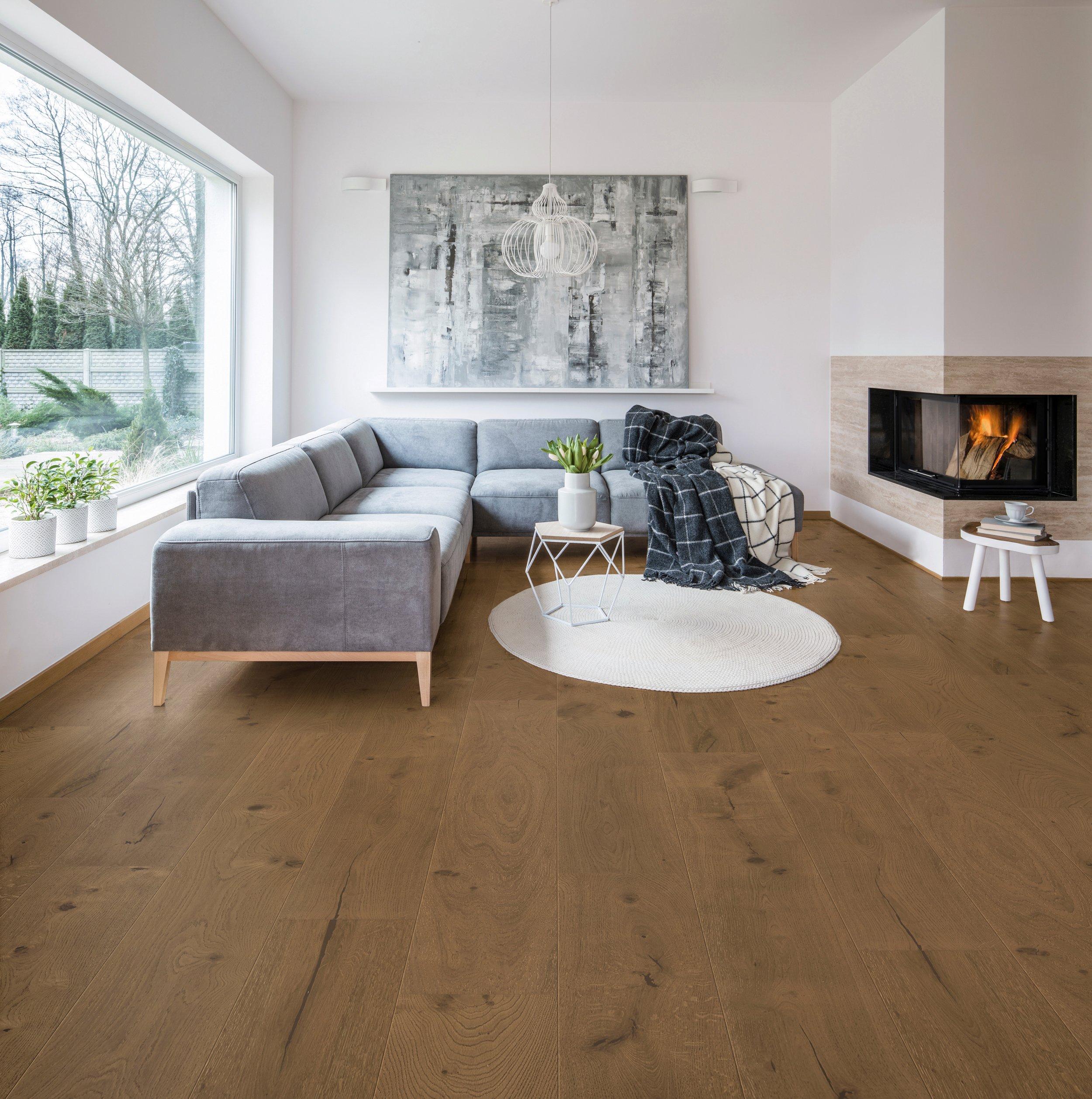 Lawton White Oak Wire Brushed Engineered Hardwood