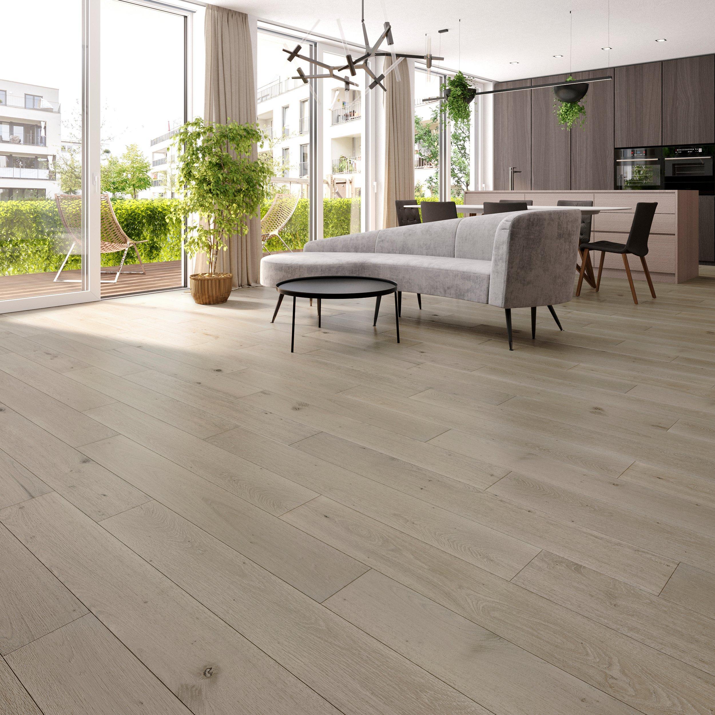 Smokey Creek White Oak Wire Brushed Waterproof Engineered Hardwood