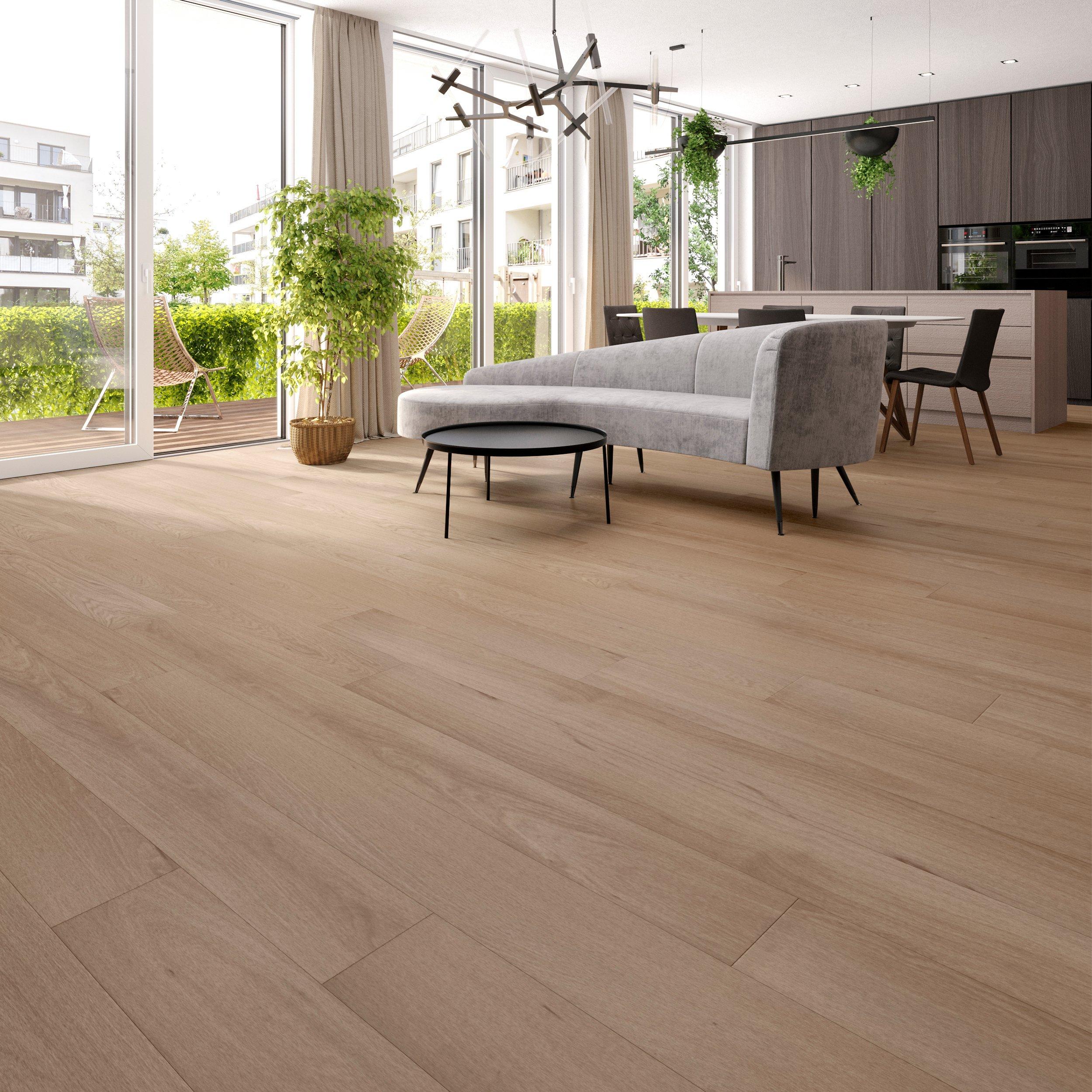 San Marco White Oak Wire Brushed Waterproof Engineered Hardwood