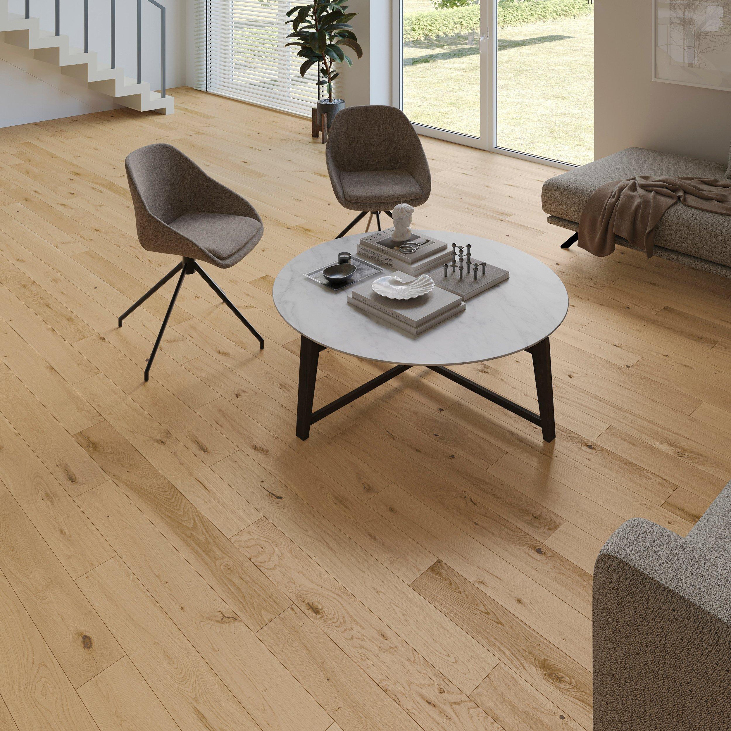 Orla White Oak Wire Brushed Engineered Hardwood