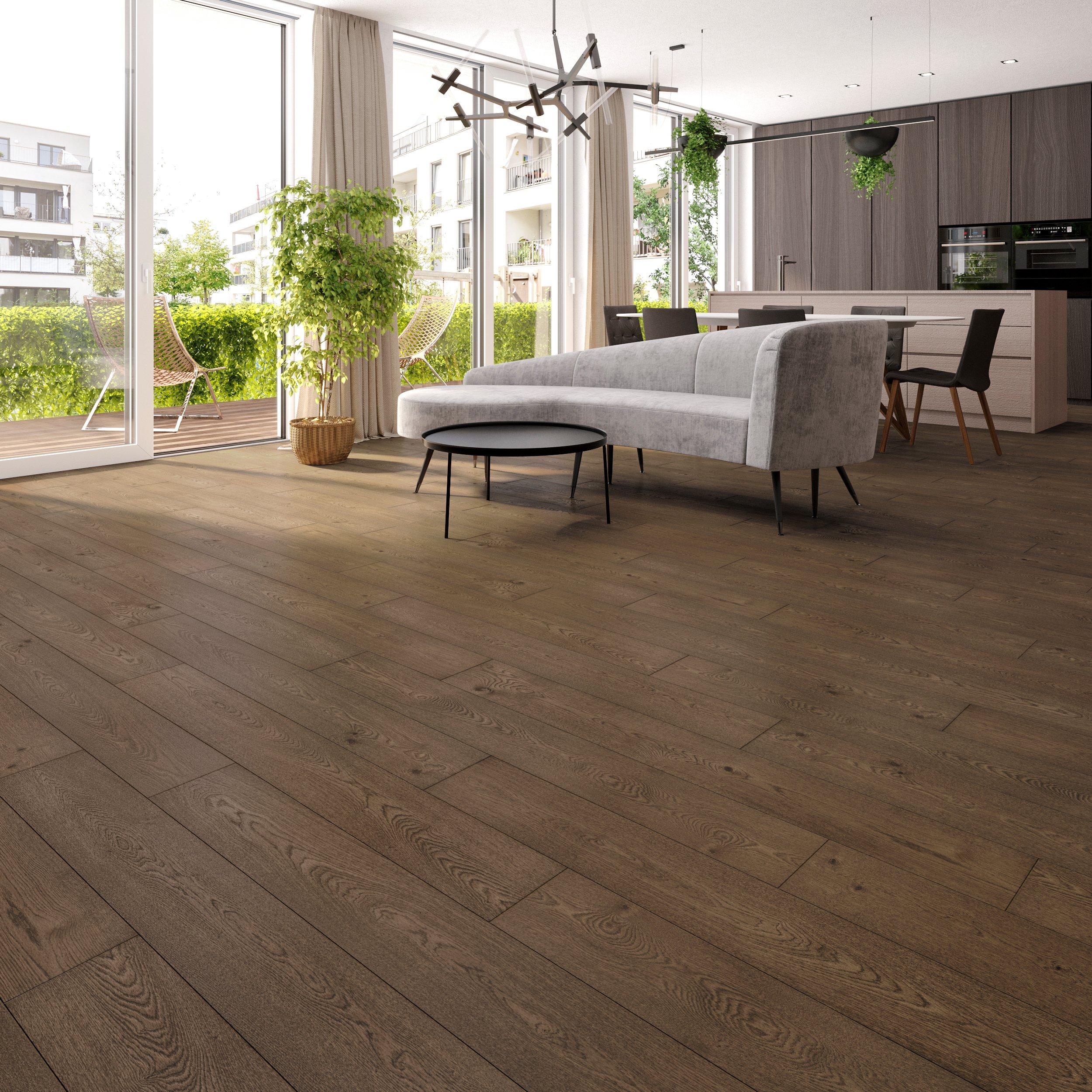 Allegheny White Oak Wire Brushed Waterproof Engineered Hardwood