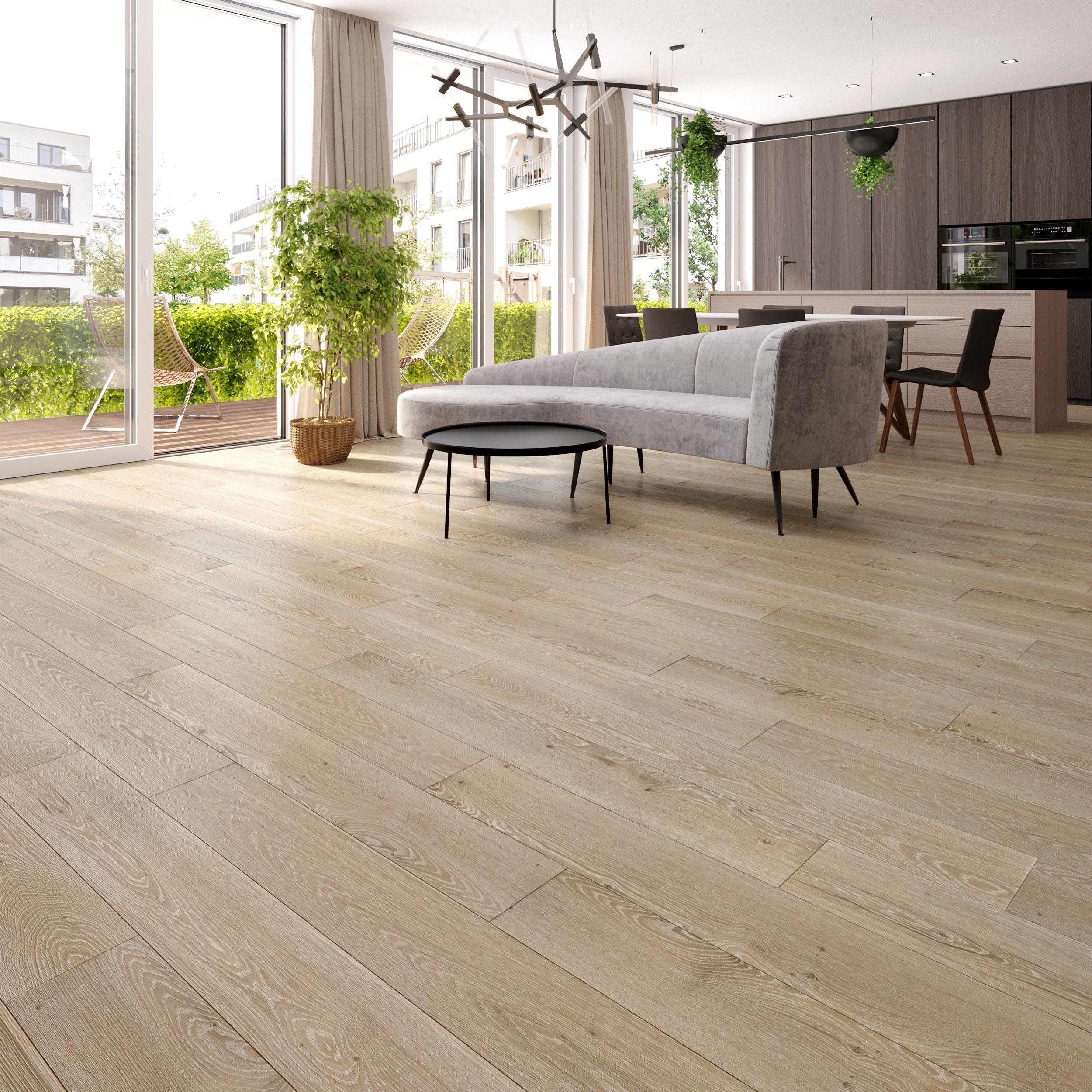 Crescent Creek White Oak Wire Brushed Waterproof Engineered Hardwood