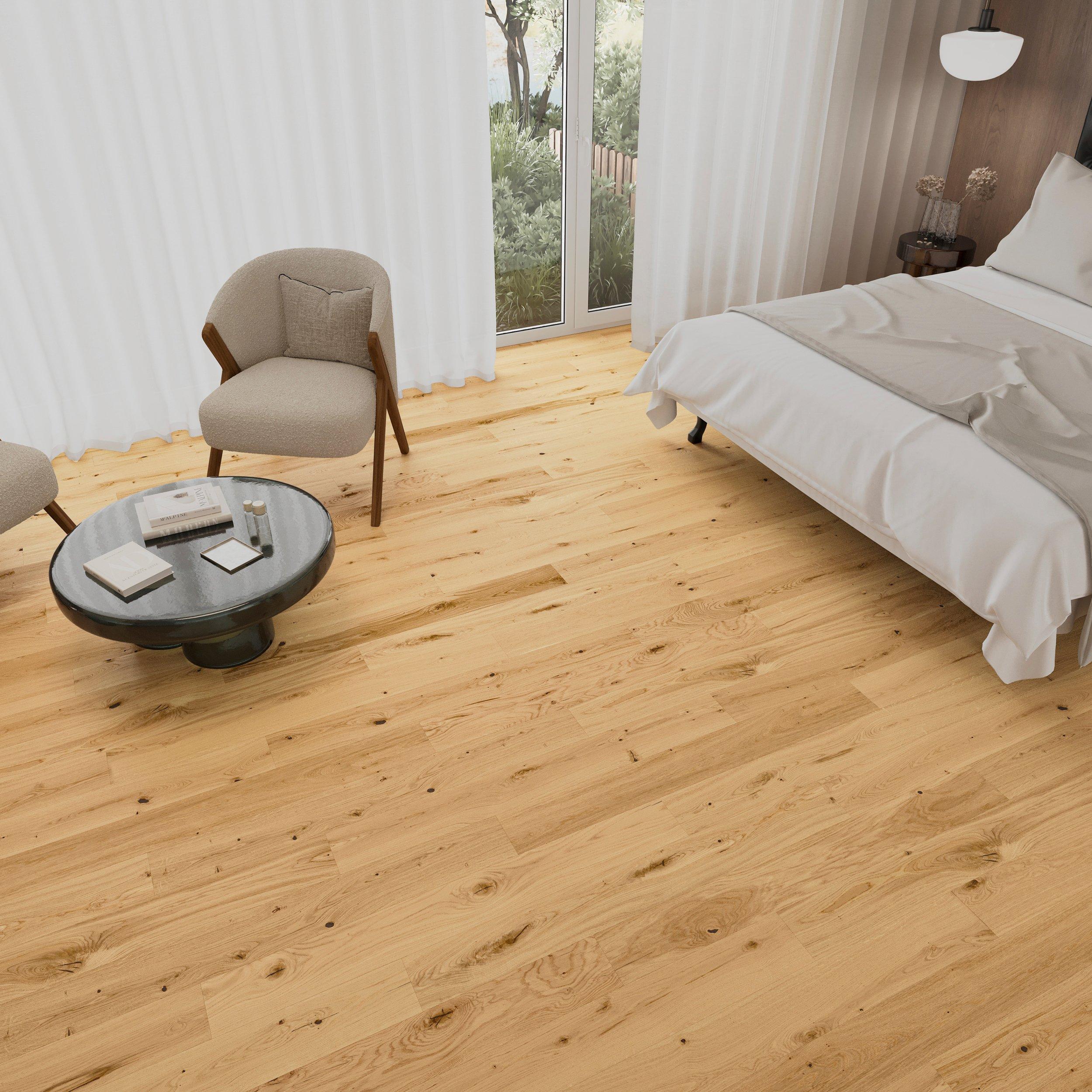 Alina White Oak Wire Brushed Engineered Hardwood
