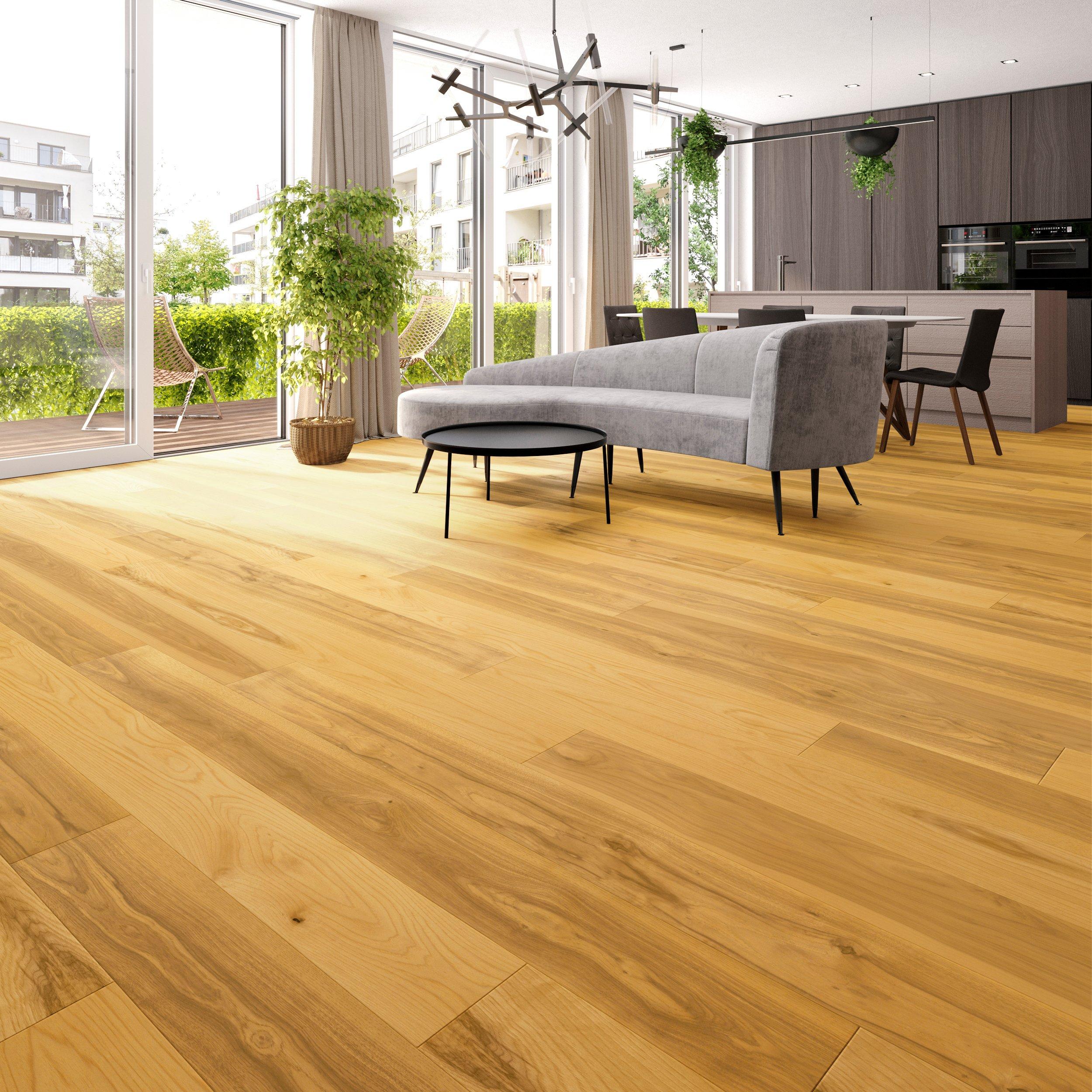 Riverside Grove Hickory Wire Brushed Waterproof Engineered Hardwood