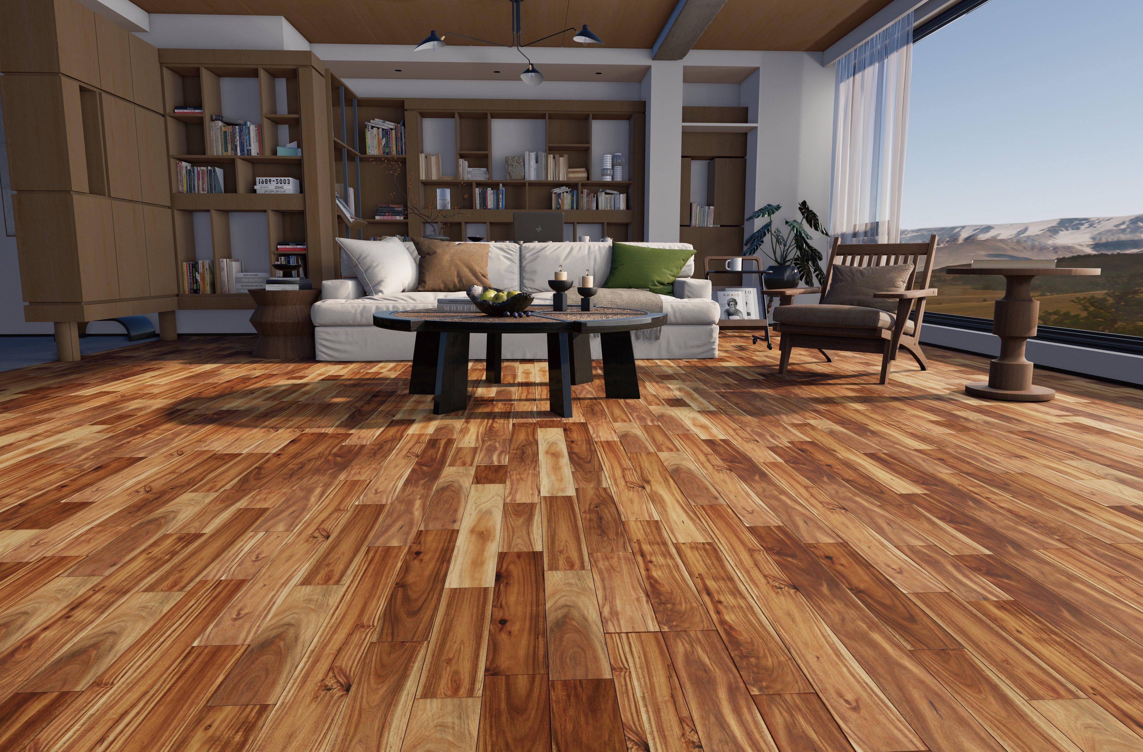 Beaumont Short Leaf Acacia Hand Scraped Solid Hardwood