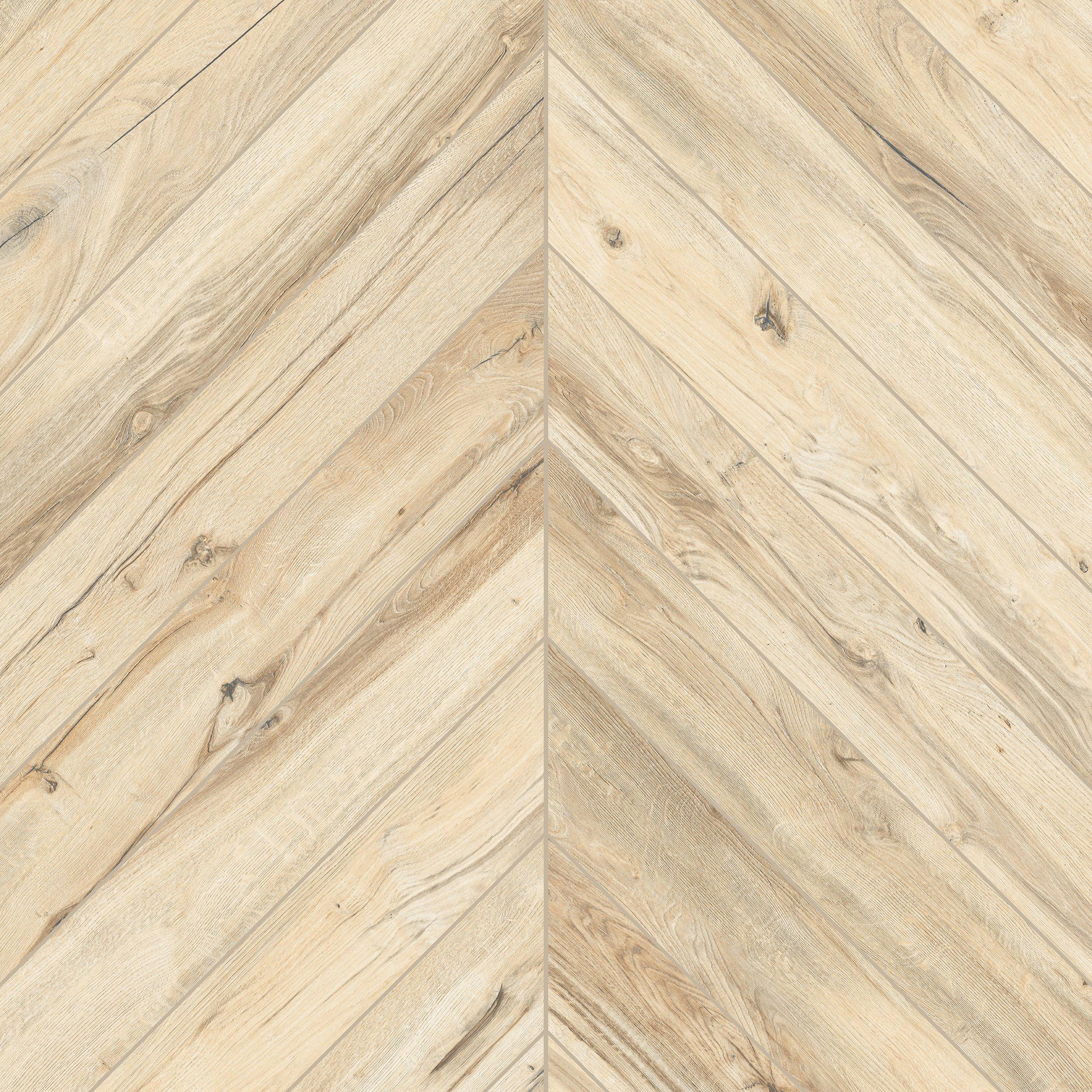 Canterbury Chestnut Chevron Wood Plank Matte Porcelain Tile