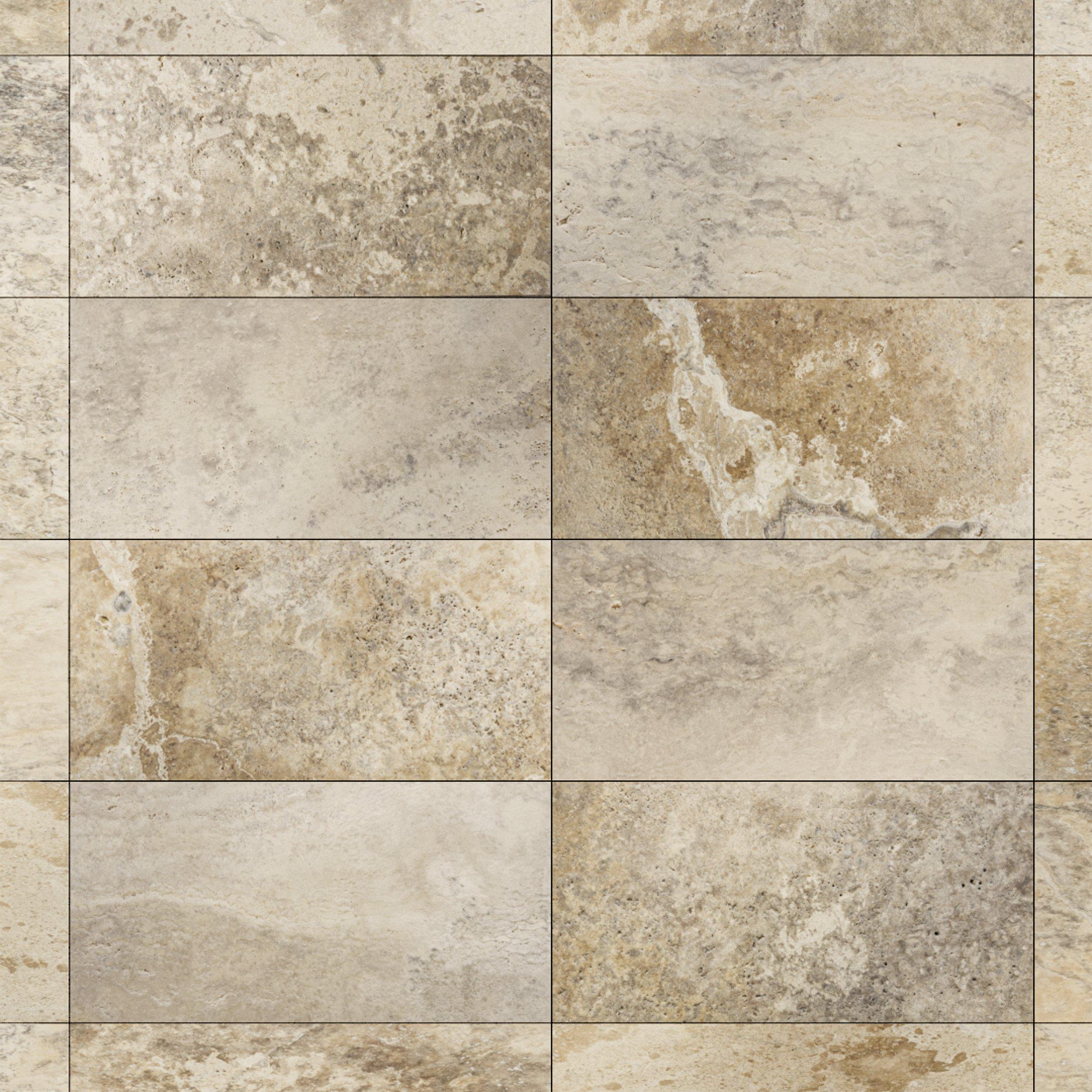 Argento Brushed Travertine Tile