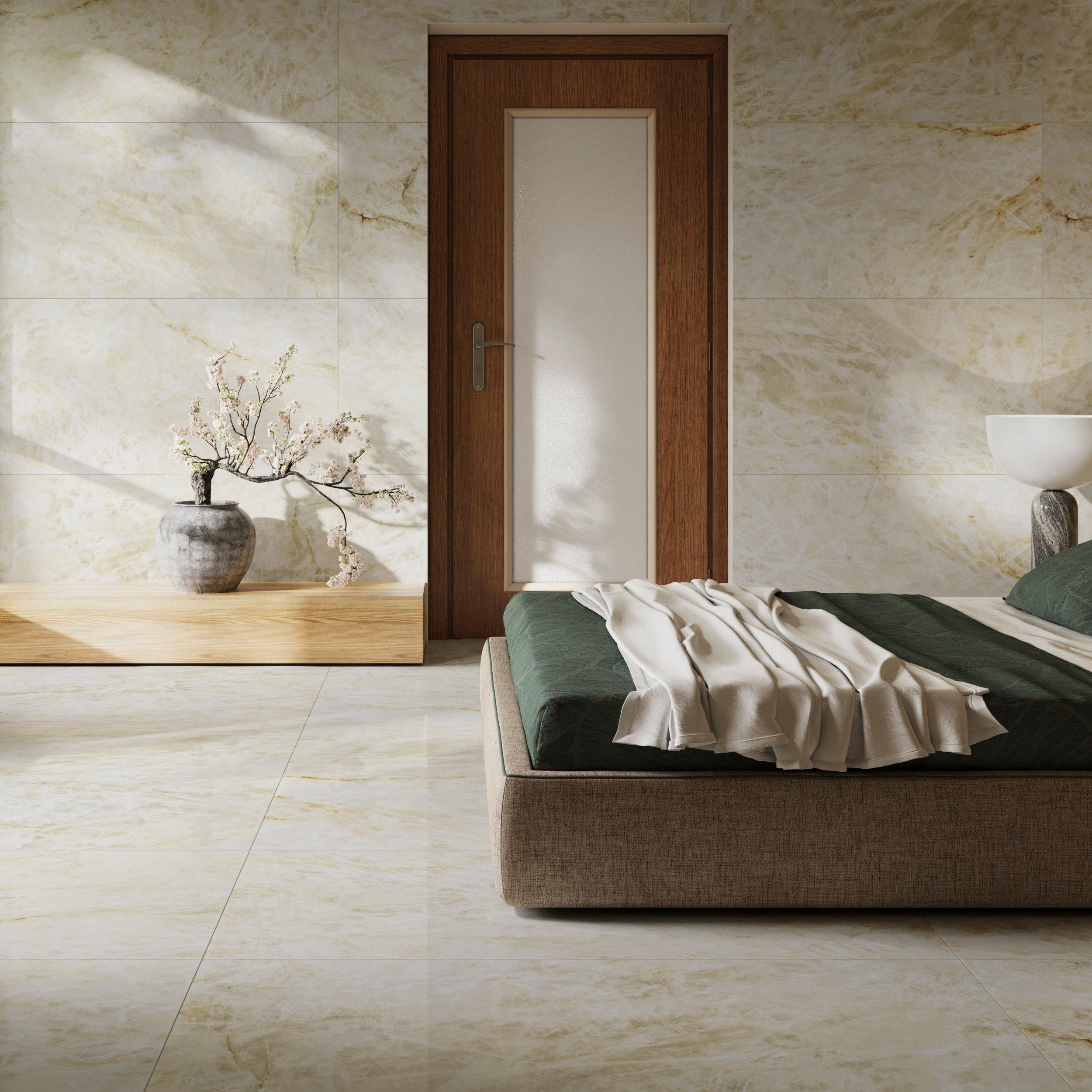 Perla Venata Polished Porcelain Tile