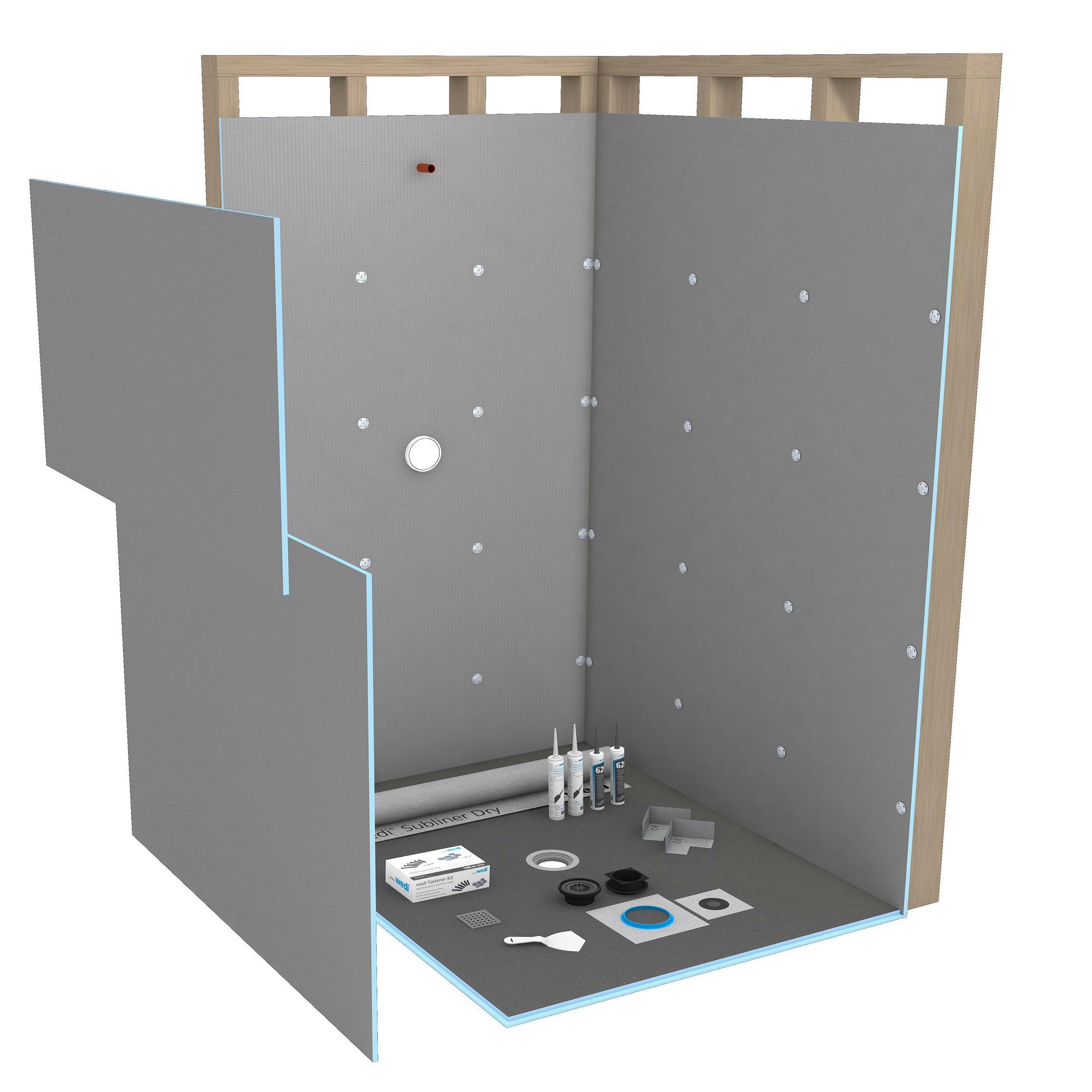 Wedi Fundo 36in. x 60in. Curbless Shower Kit