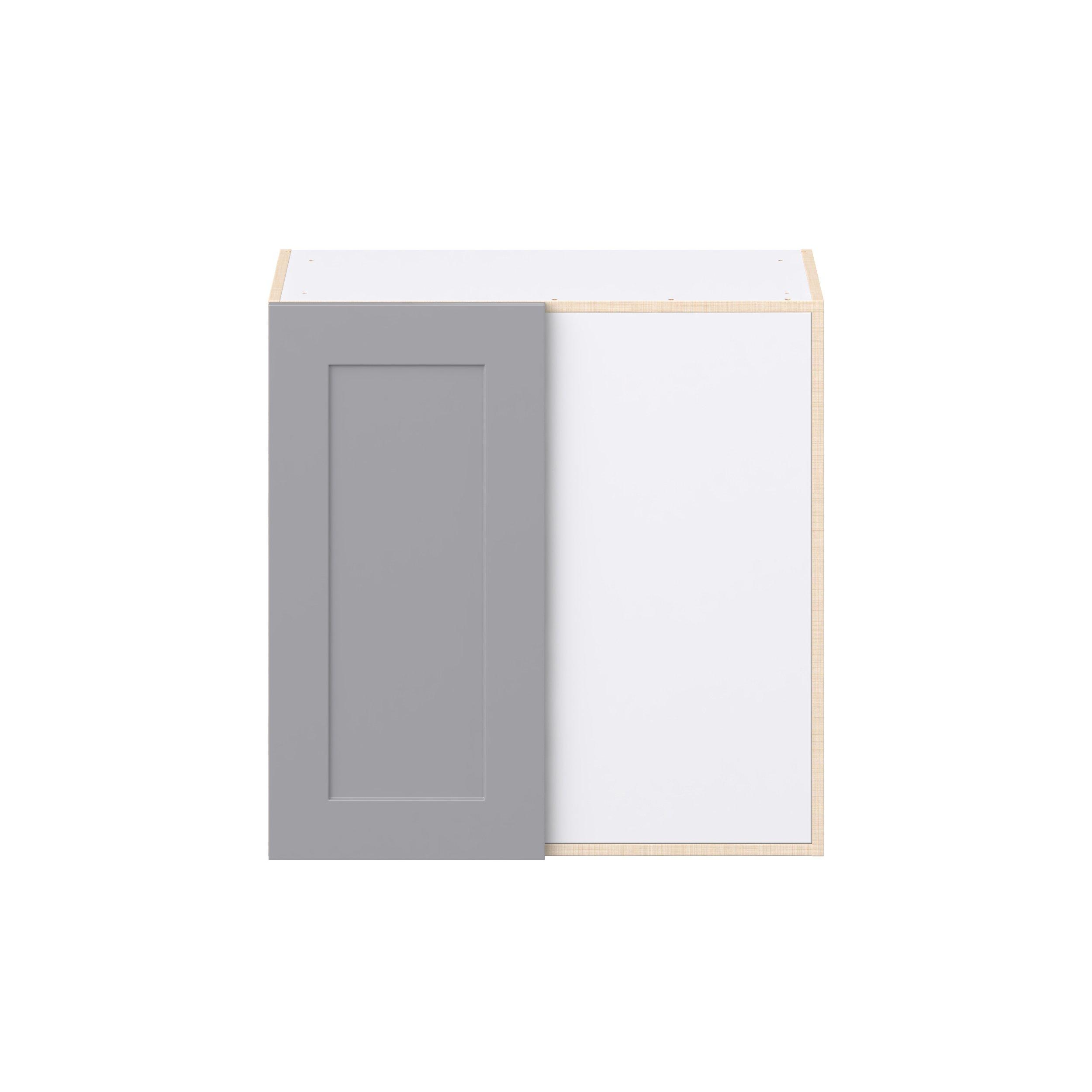 Candler 30 in. Painted Slate Gray Right Blind Corner Wall Cabinet