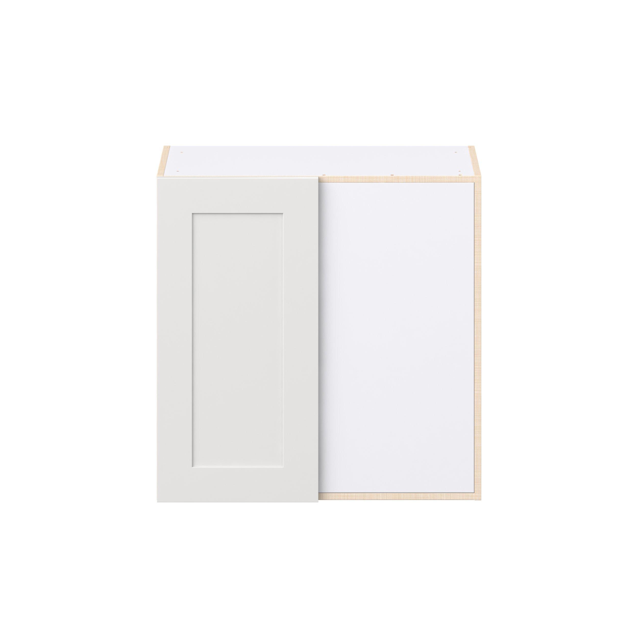 Candler 30 in. Painted Warm White Right Blind Corner Wall Cabinet
