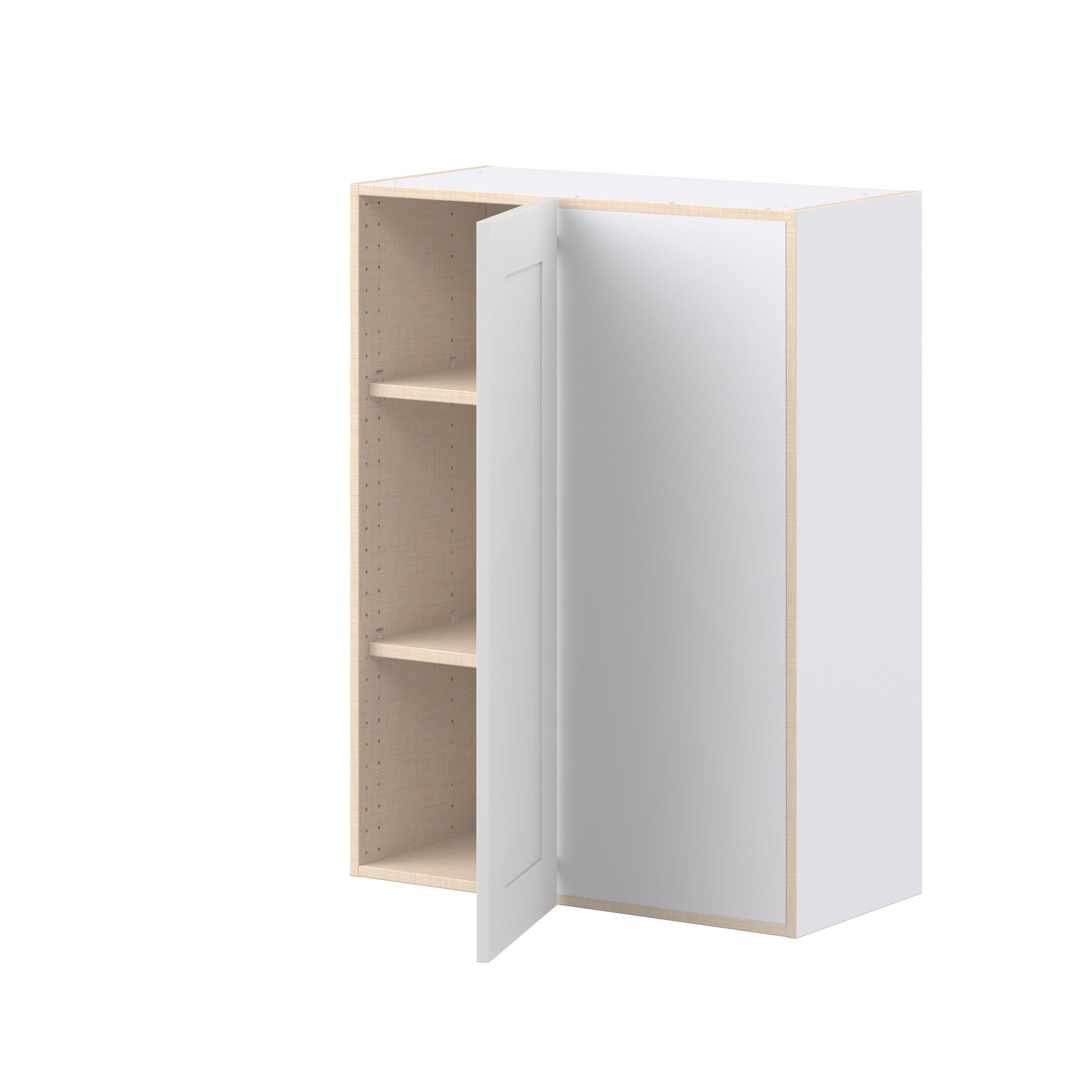 Candler 30 in. Painted Warm White Blind Corner Wall Cabinet