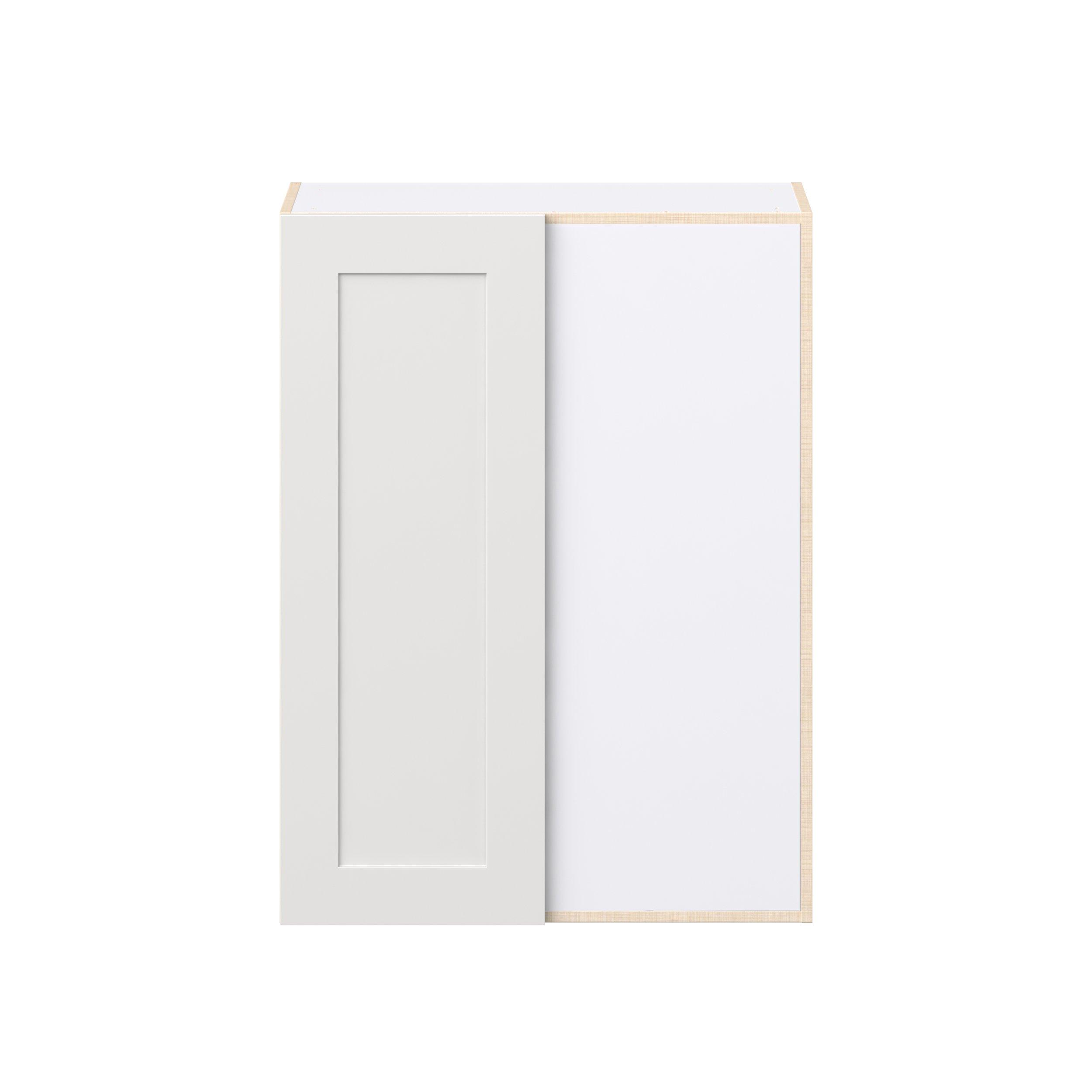 Candler 30 in. Painted Warm White Blind Corner Wall Cabinet