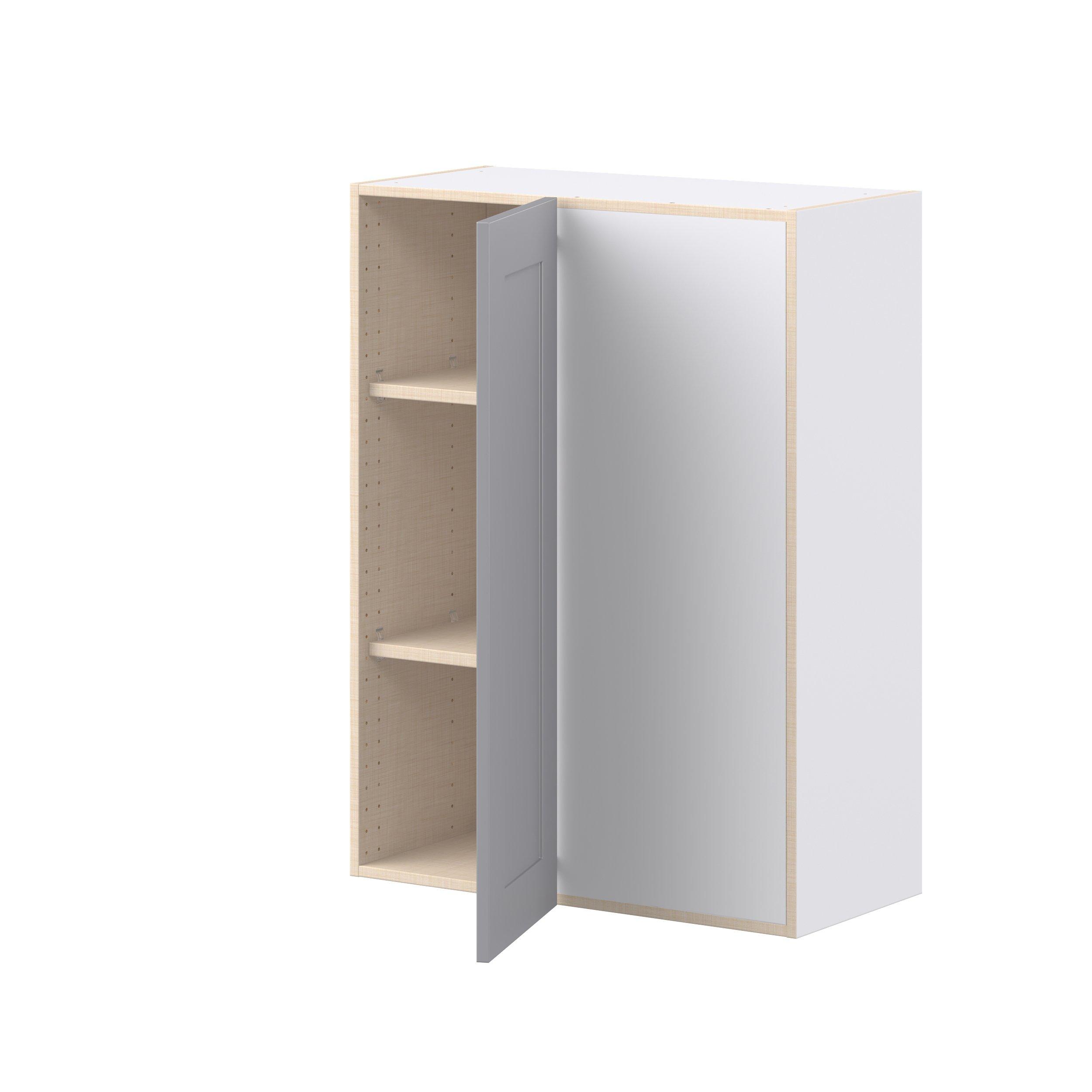 Candler 30 in. Painted Slate Gray Blind Corner Wall Cabinet