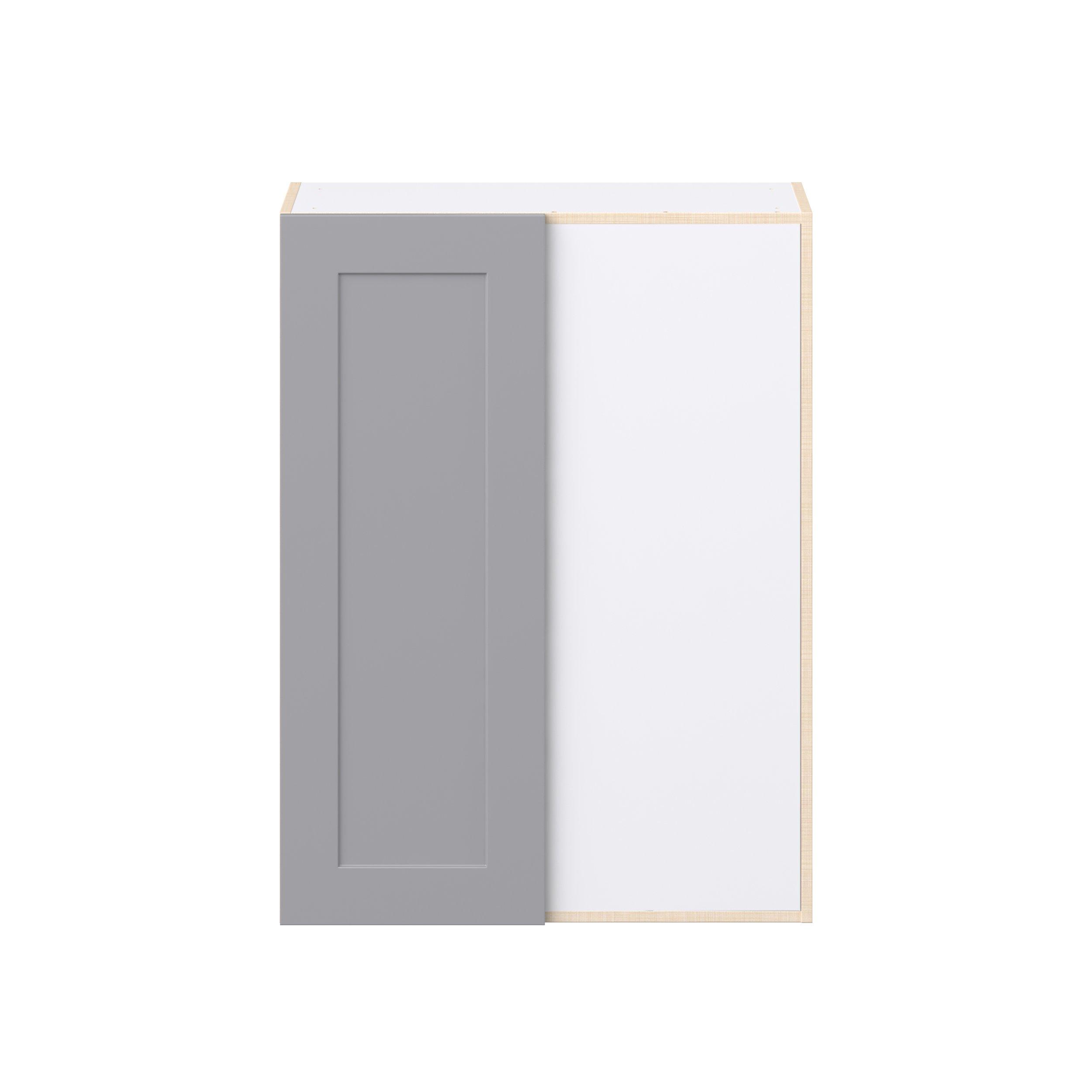 Candler 30 in. Painted Slate Gray Blind Corner Wall Cabinet