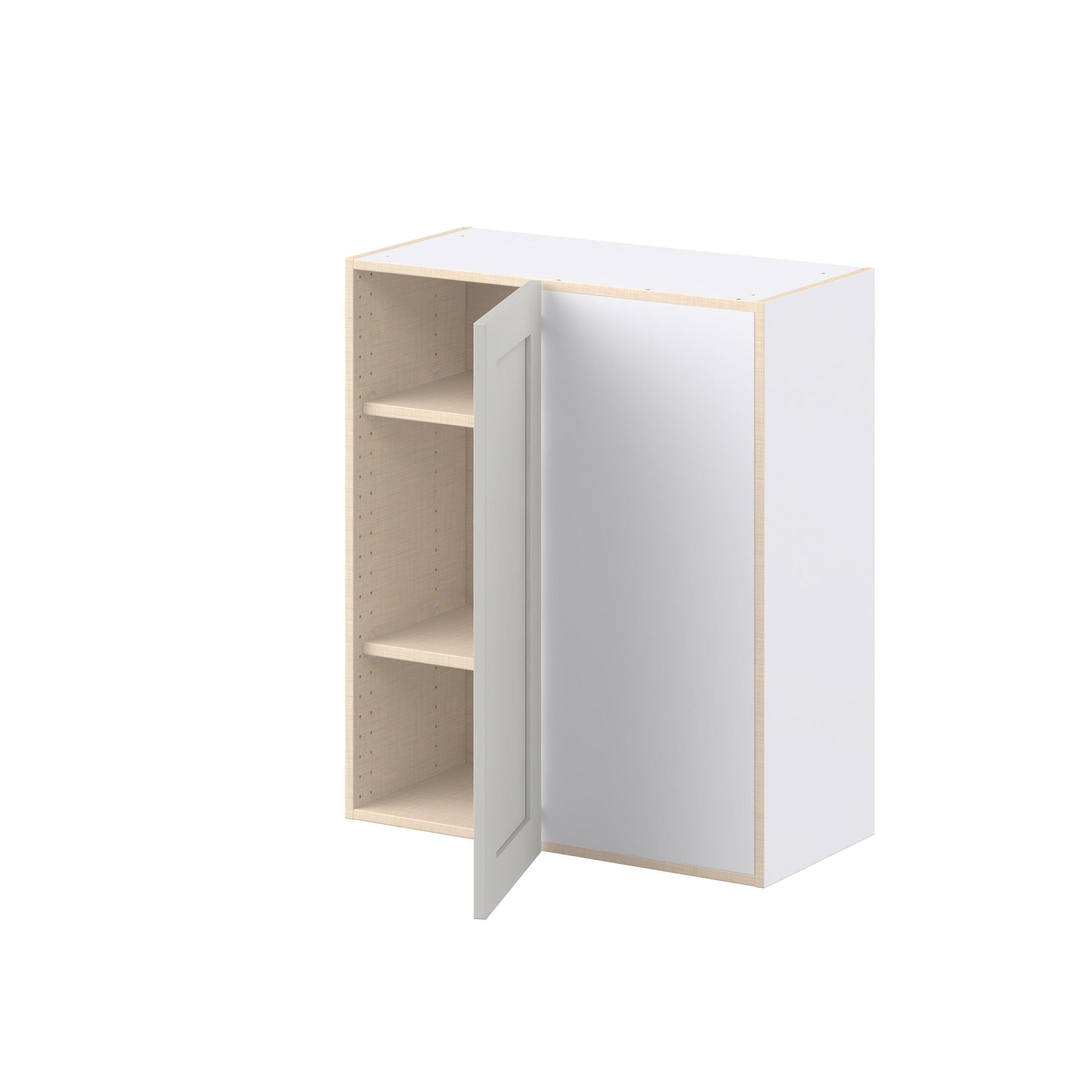 Summerhill 30 in. Light Gray Right Blind Corner Wall Cabinet