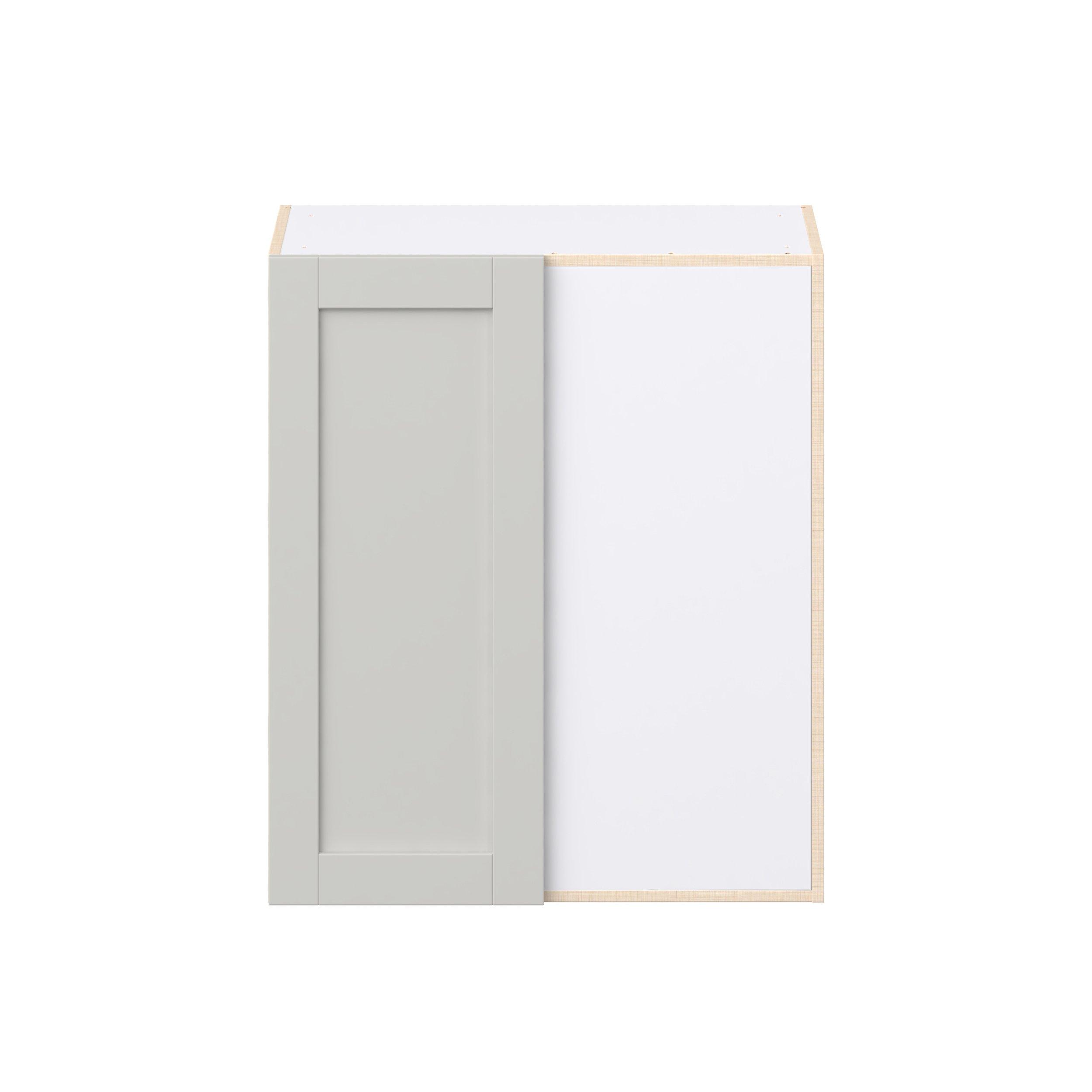 Summerhill 30 in. Light Gray Right Blind Corner Wall Cabinet