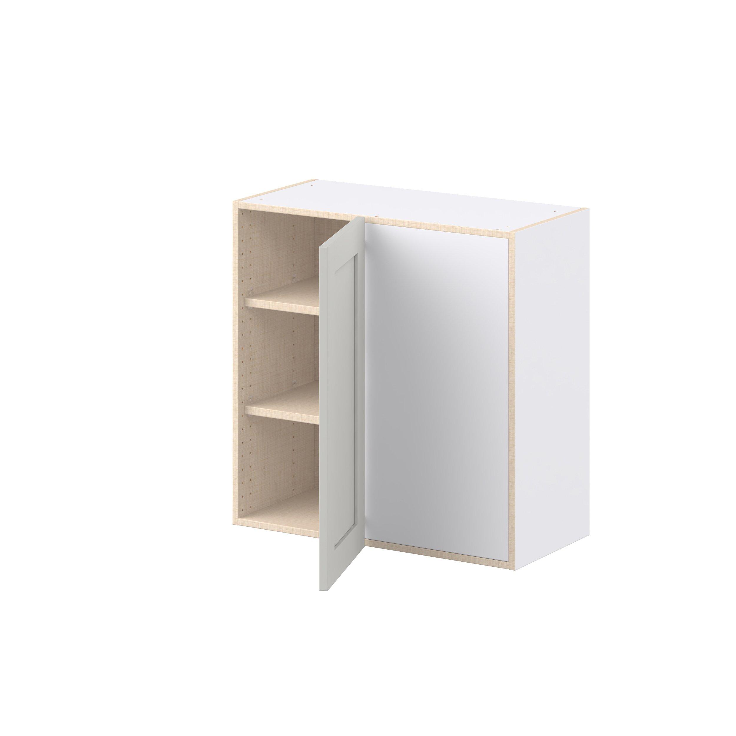 Summerhill 30 in. Light Gray Right Blind Corner Wall Cabinet