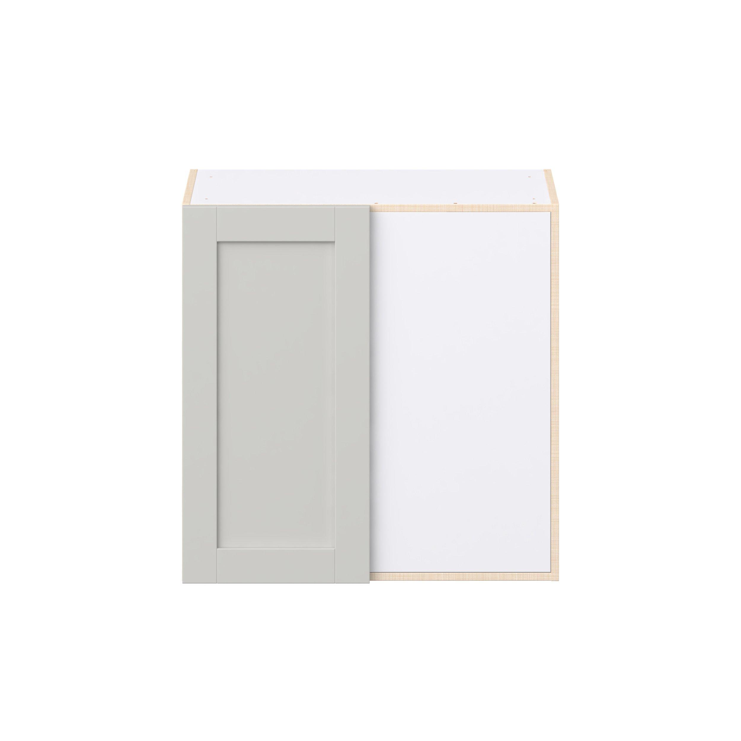 Summerhill 30 in. Light Gray Right Blind Corner Wall Cabinet