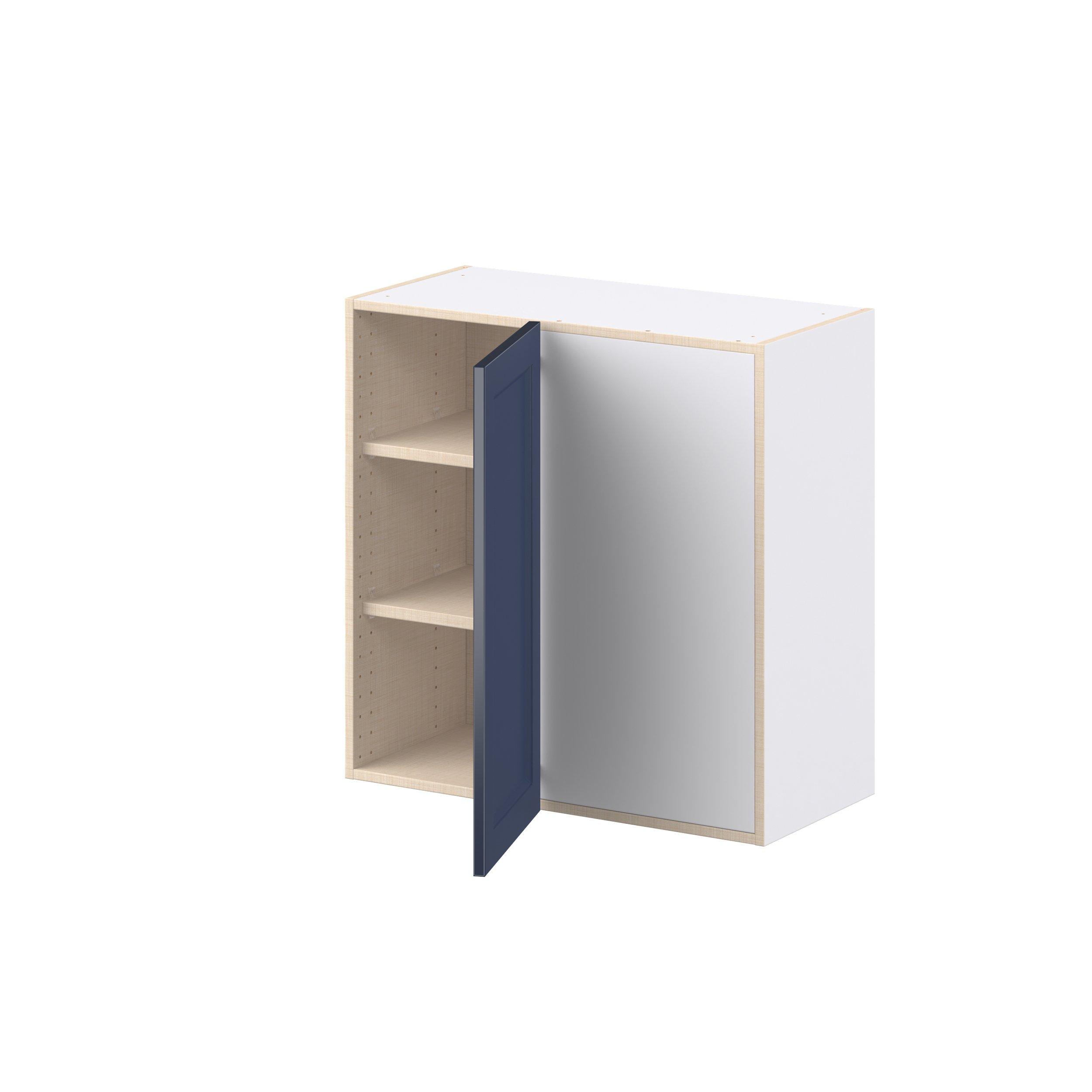 Peachtree 30 in. Painted Midight Blue Right Blind Corner Wall Cabinet