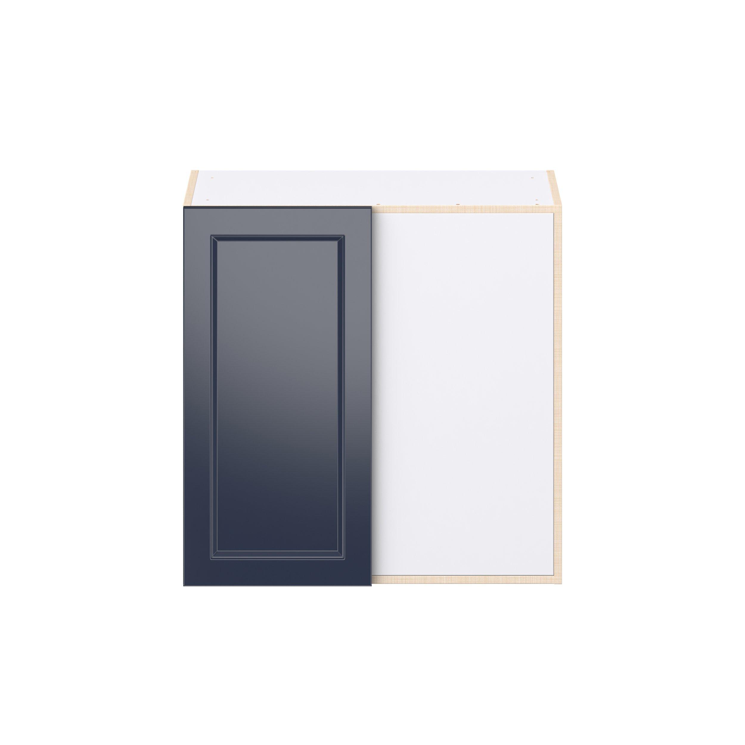 Peachtree 30 in. Painted Midight Blue Right Blind Corner Wall Cabinet