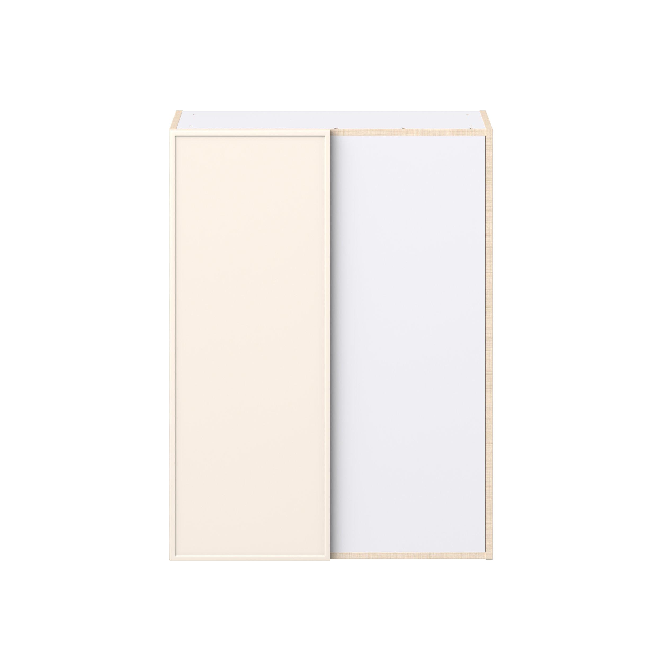 Linden 30 in. Painted Washed Linen Right Open Blind Corner Wall Cabinet