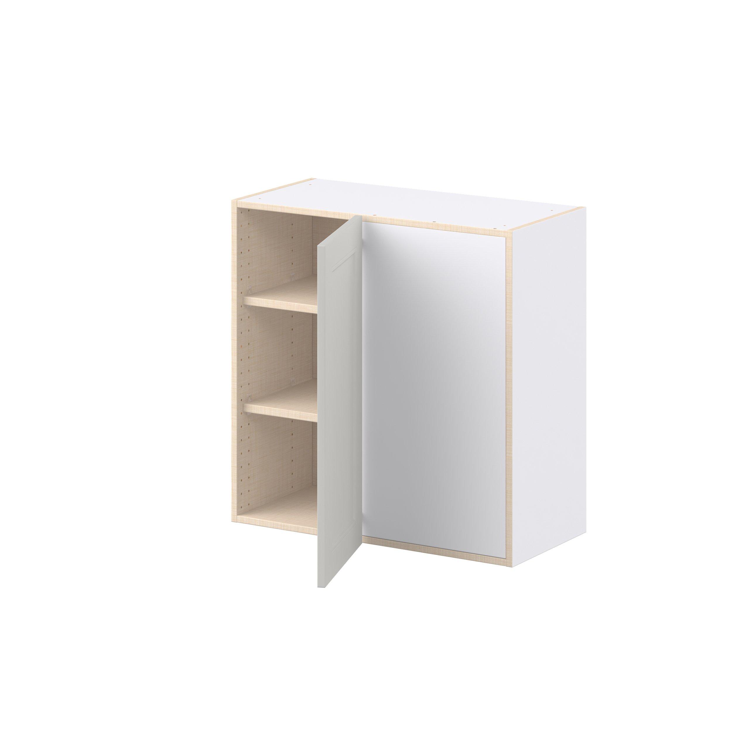 Lenox Painted 30 in. Light Gray Right Blind Corner Wall Cabinet
