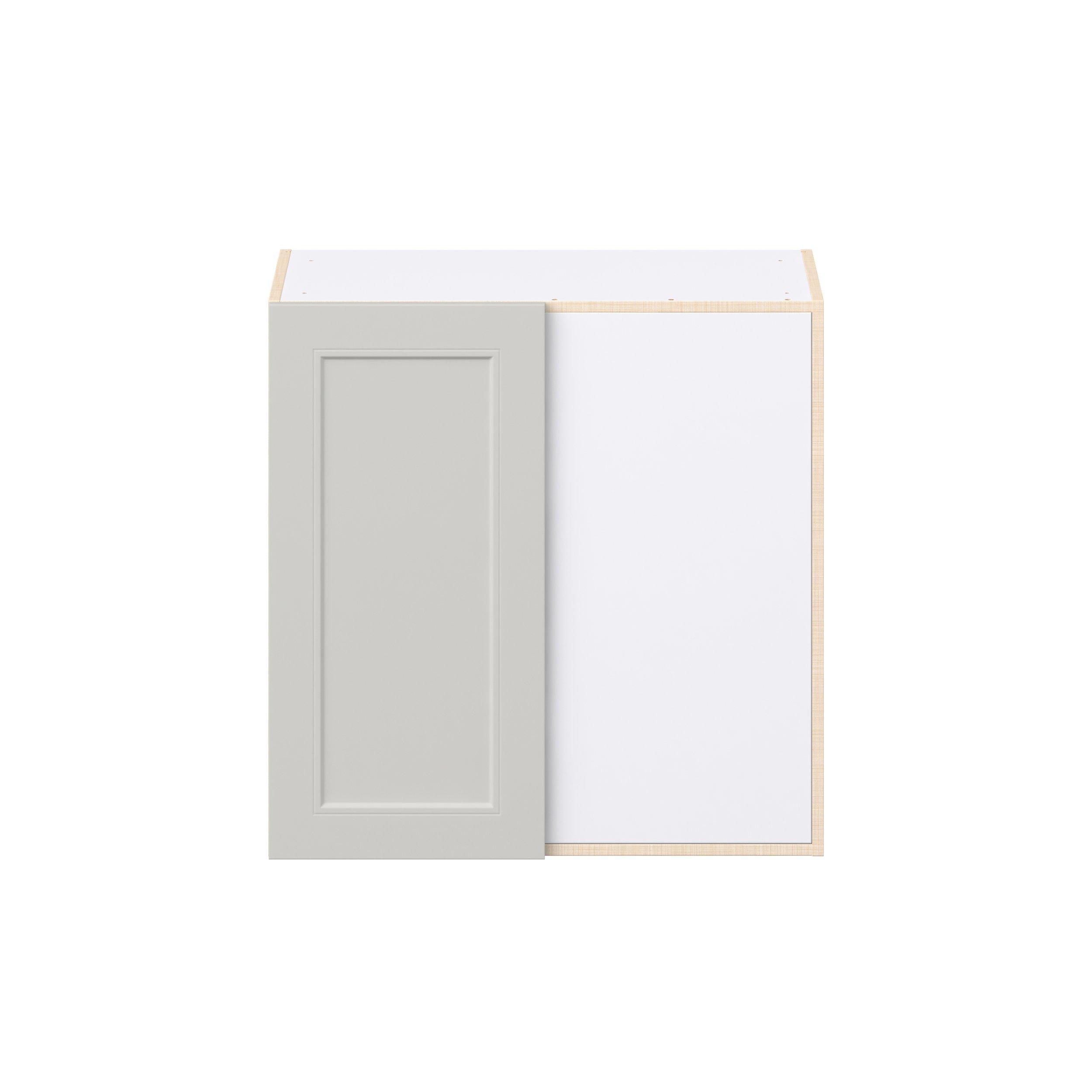 Lenox Painted 30 in. Light Gray Right Blind Corner Wall Cabinet