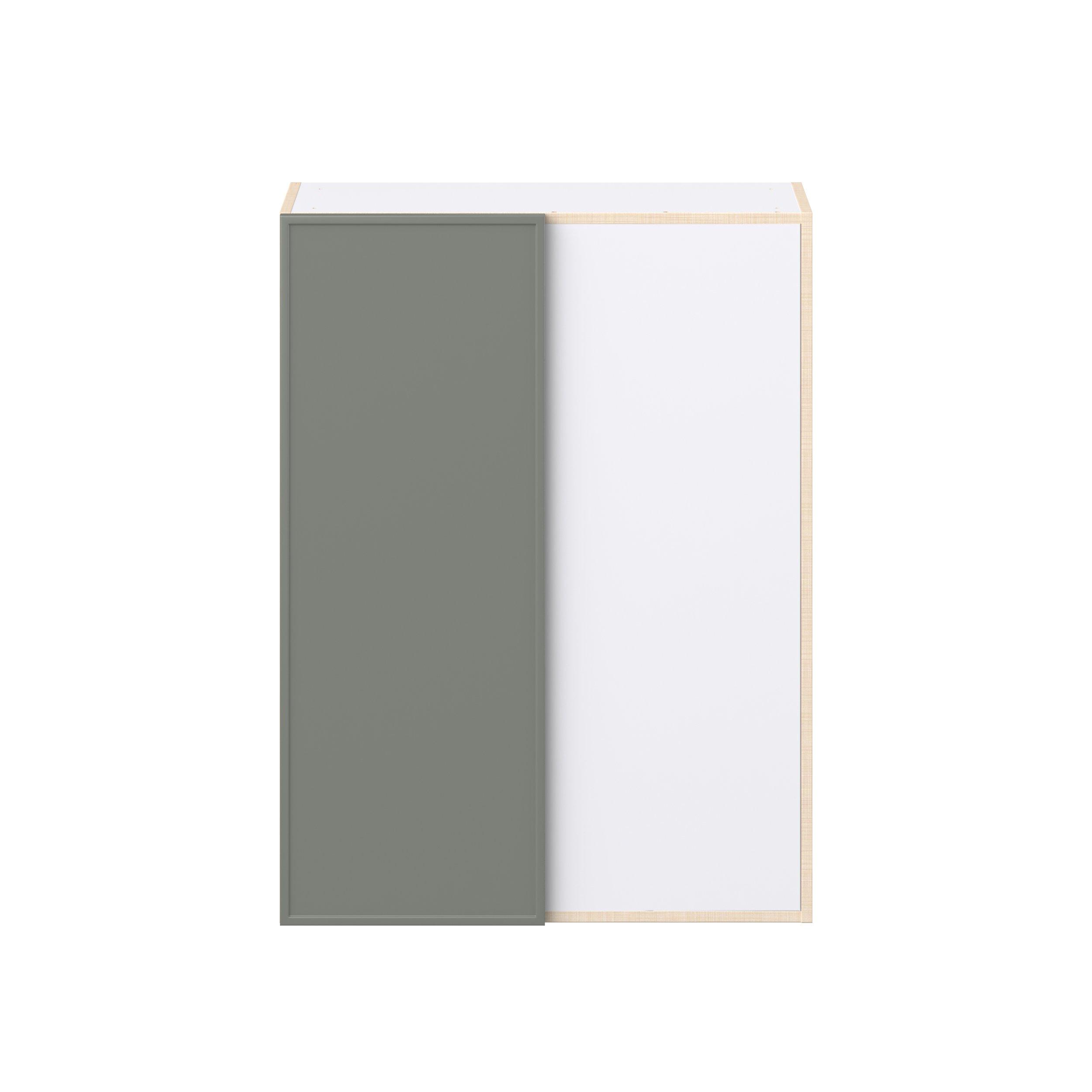 Linden 30 in. Painted Washed Linen Right Open Blind Corner Wall Cabinet