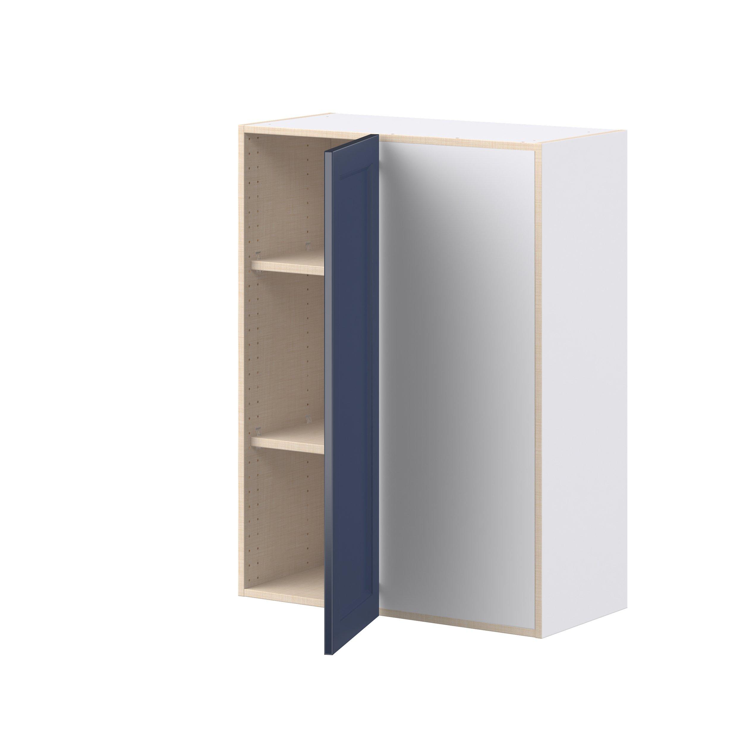 Peachtree 30 in. Painted Midnight Blue Right Open Blind Corner Wall Cabinet
