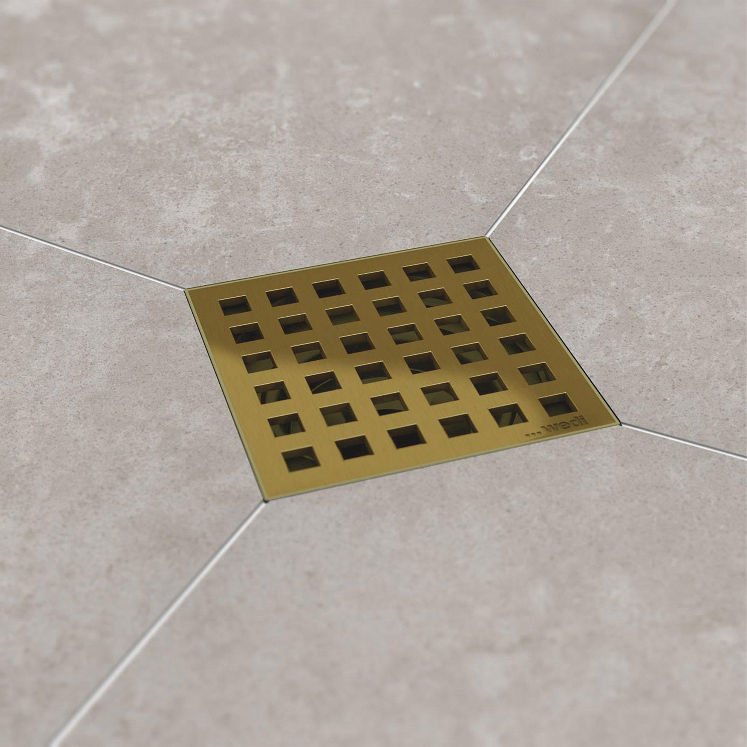 wedi Fundo Gold Drain Grate